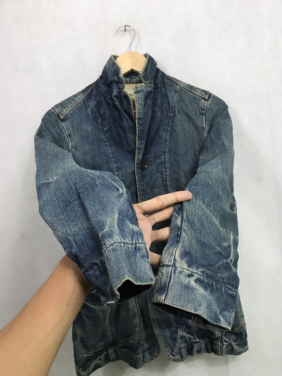 Indigo × Japanese Brand 🔥Rare vintage domingo chore washed jacket made in japan Size US S / EU 44-46 / 1 - 7 Thumbnail