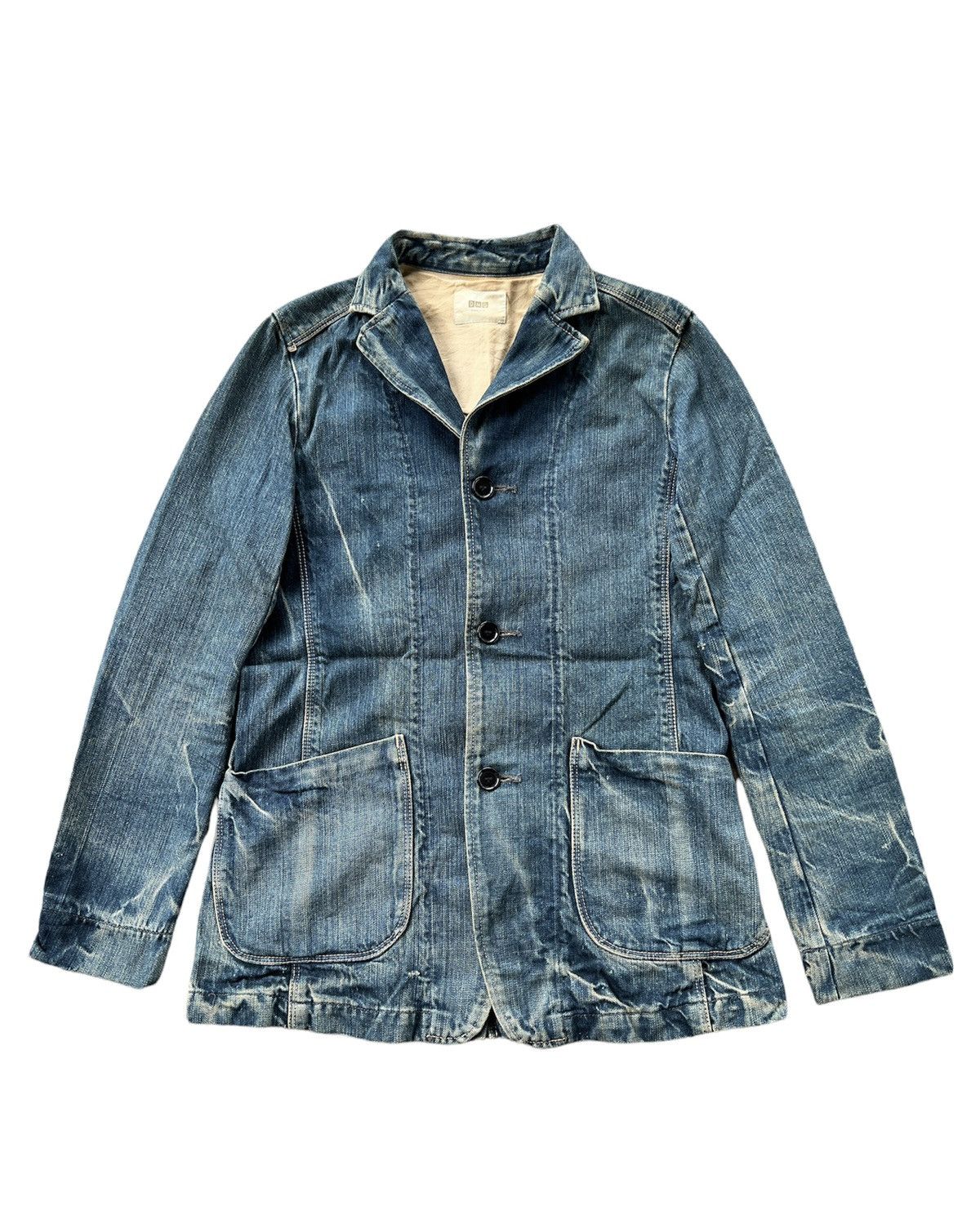 Indigo × Japanese Brand 🔥Rare vintage domingo chore washed jacket made in japan Size US S / EU 44-46 / 1 - 1 Thumbnail