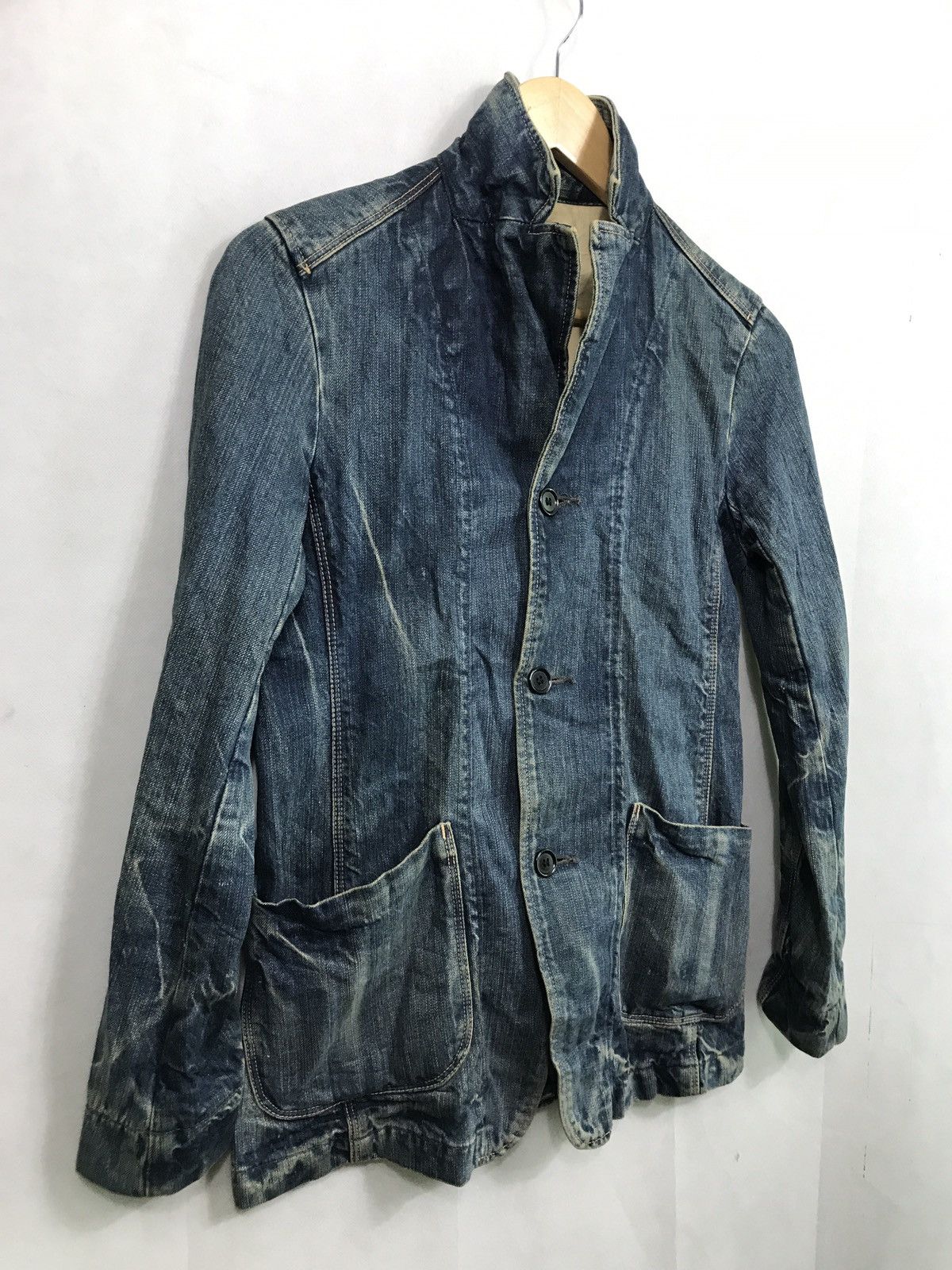 Indigo × Japanese Brand 🔥Rare vintage domingo chore washed jacket made in japan Size US S / EU 44-46 / 1 - 4 Thumbnail