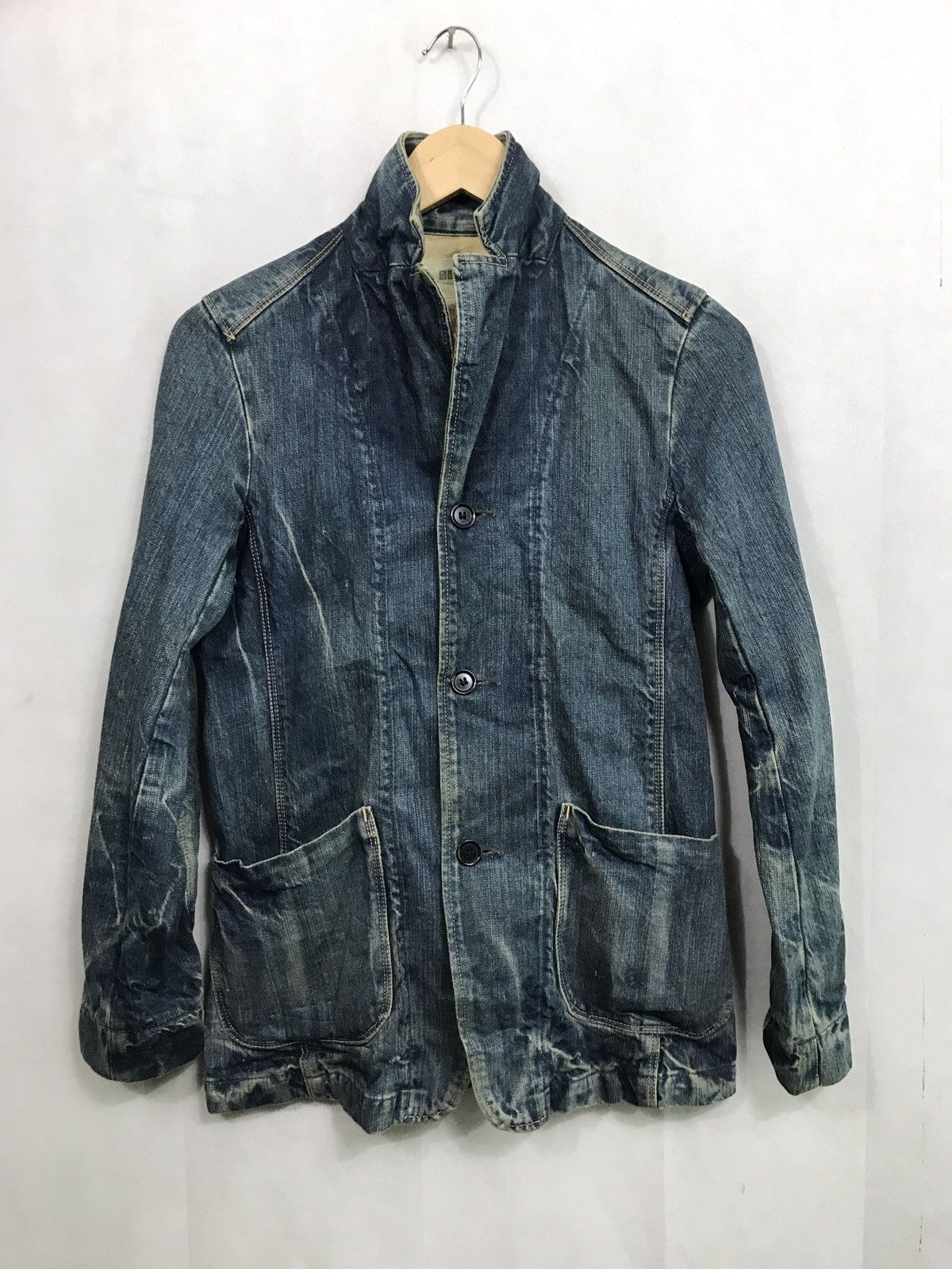 Indigo × Japanese Brand 🔥Rare vintage domingo chore washed jacket made in japan Size US S / EU 44-46 / 1 - 3 Thumbnail