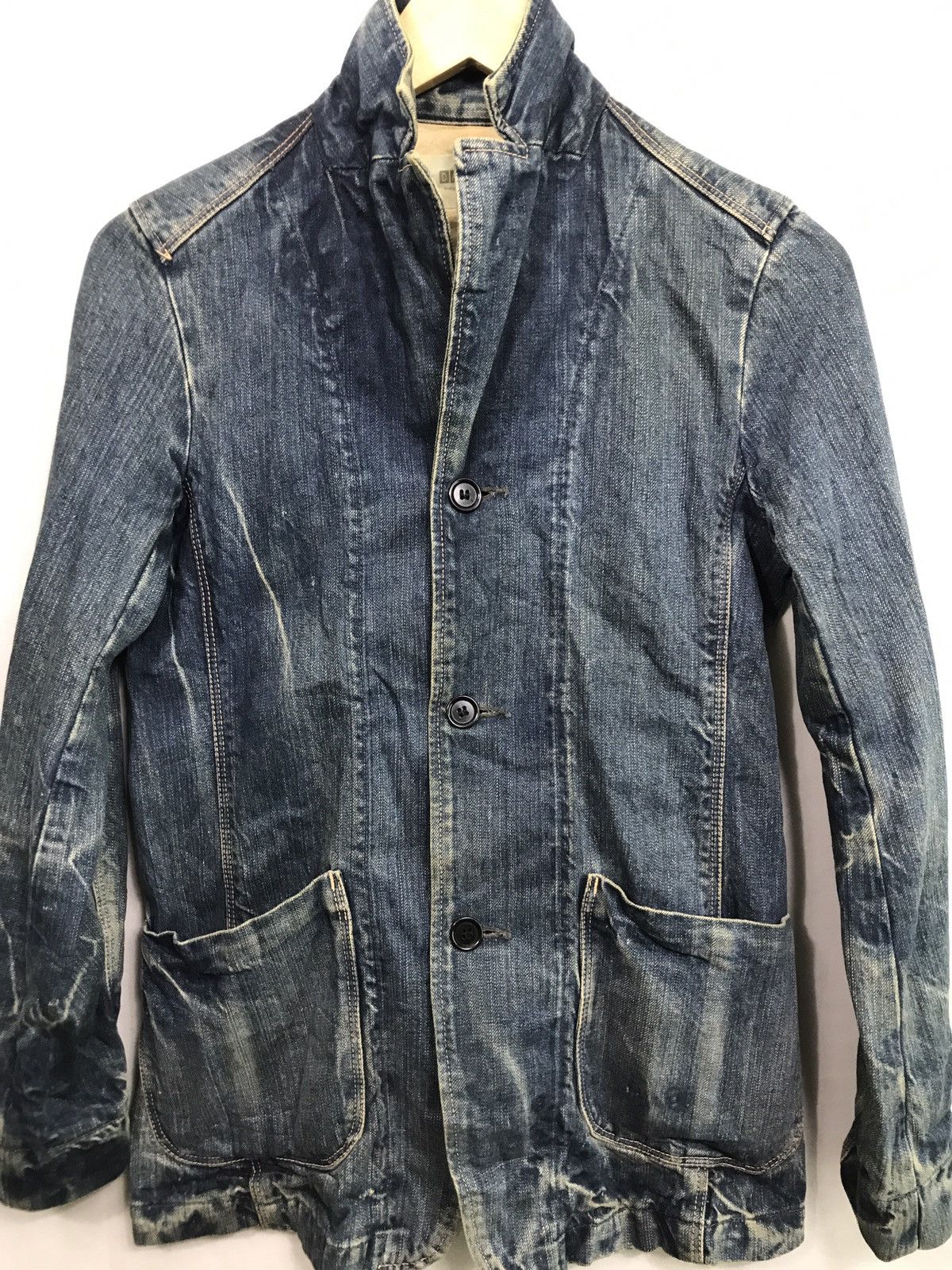 Indigo × Japanese Brand 🔥Rare vintage domingo chore washed jacket made in japan Size US S / EU 44-46 / 1 - 6 Thumbnail