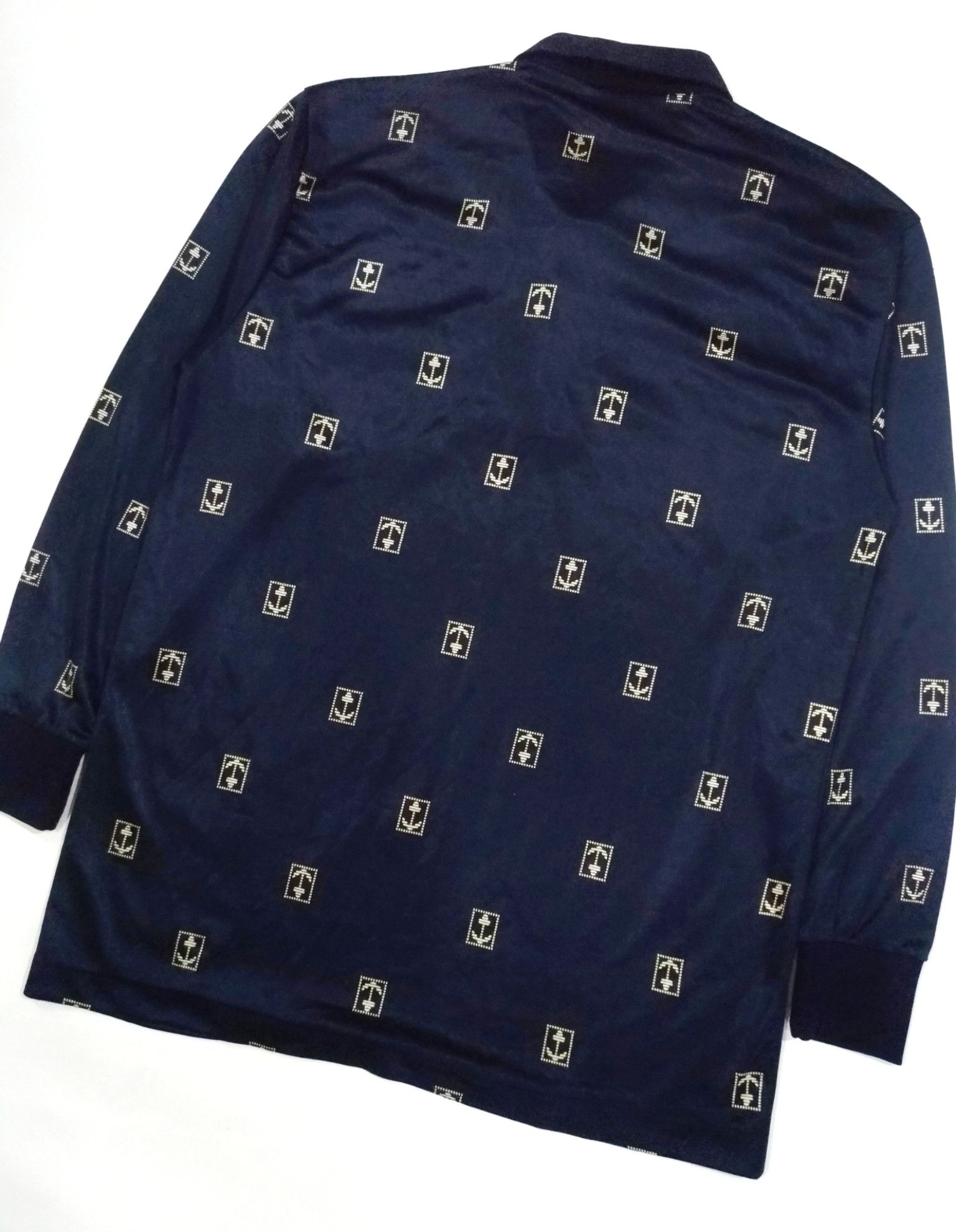 Designer × Vintage RARE! VTG ZINOBERCCI NAUTICAL THEME SILKY POLO SHIRT Size US L / EU 52-54 / 3 - 7 Thumbnail
