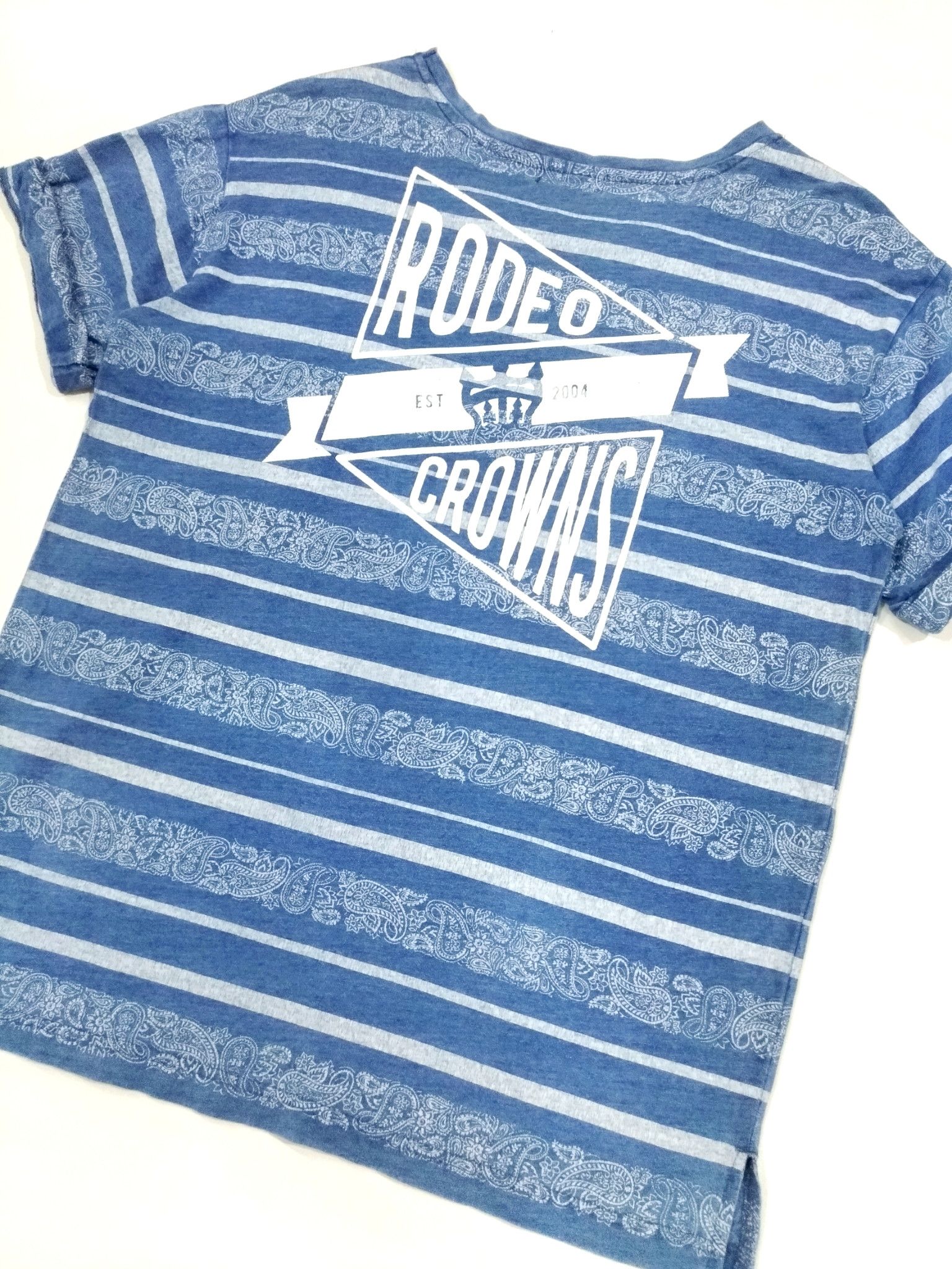 Japanese Brand RARE! RODEO CROWNS BANDANA T-SHIRT Size US L / EU 52-54 / 3 - 4 Thumbnail