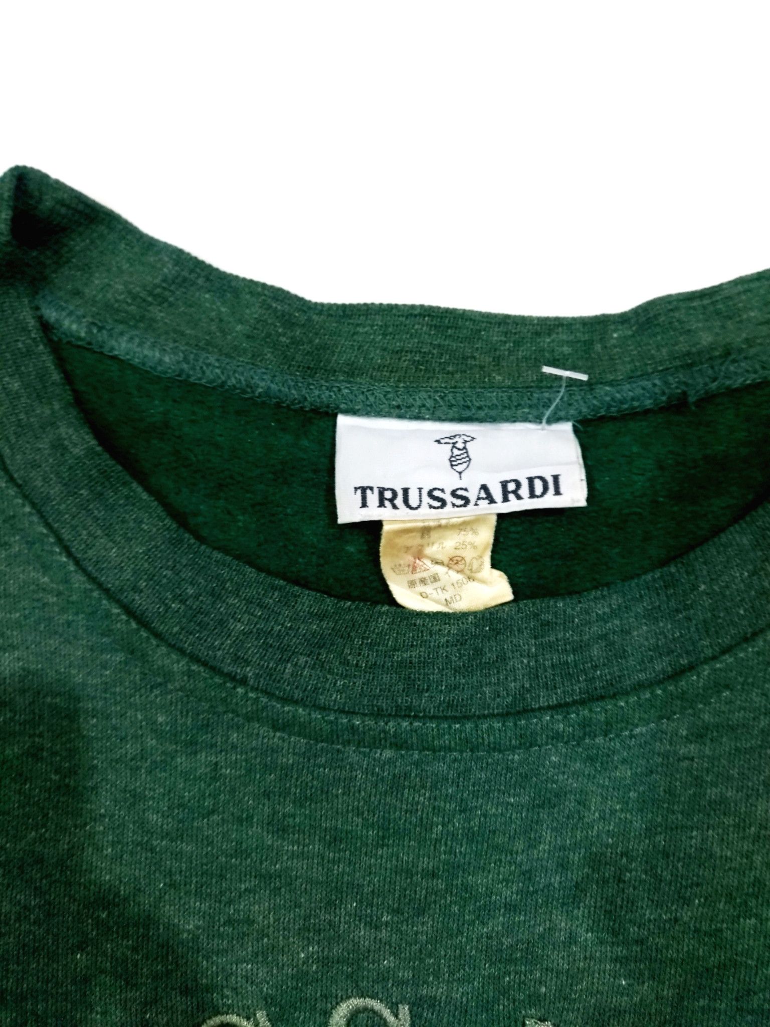 Trussardi RARE! VTG TRUSSARDI EMBROIDERED BIG LOGO SWEATSHIRT Size US L / EU 52-54 / 3 - 4 Thumbnail