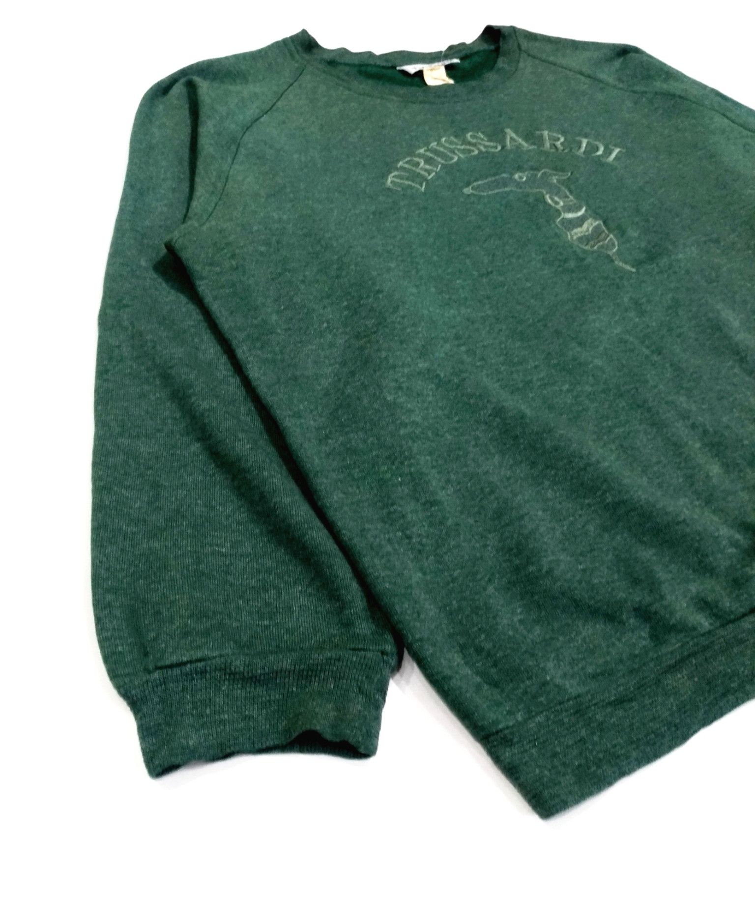 Trussardi RARE! VTG TRUSSARDI EMBROIDERED BIG LOGO SWEATSHIRT Size US L / EU 52-54 / 3 - 3 Thumbnail
