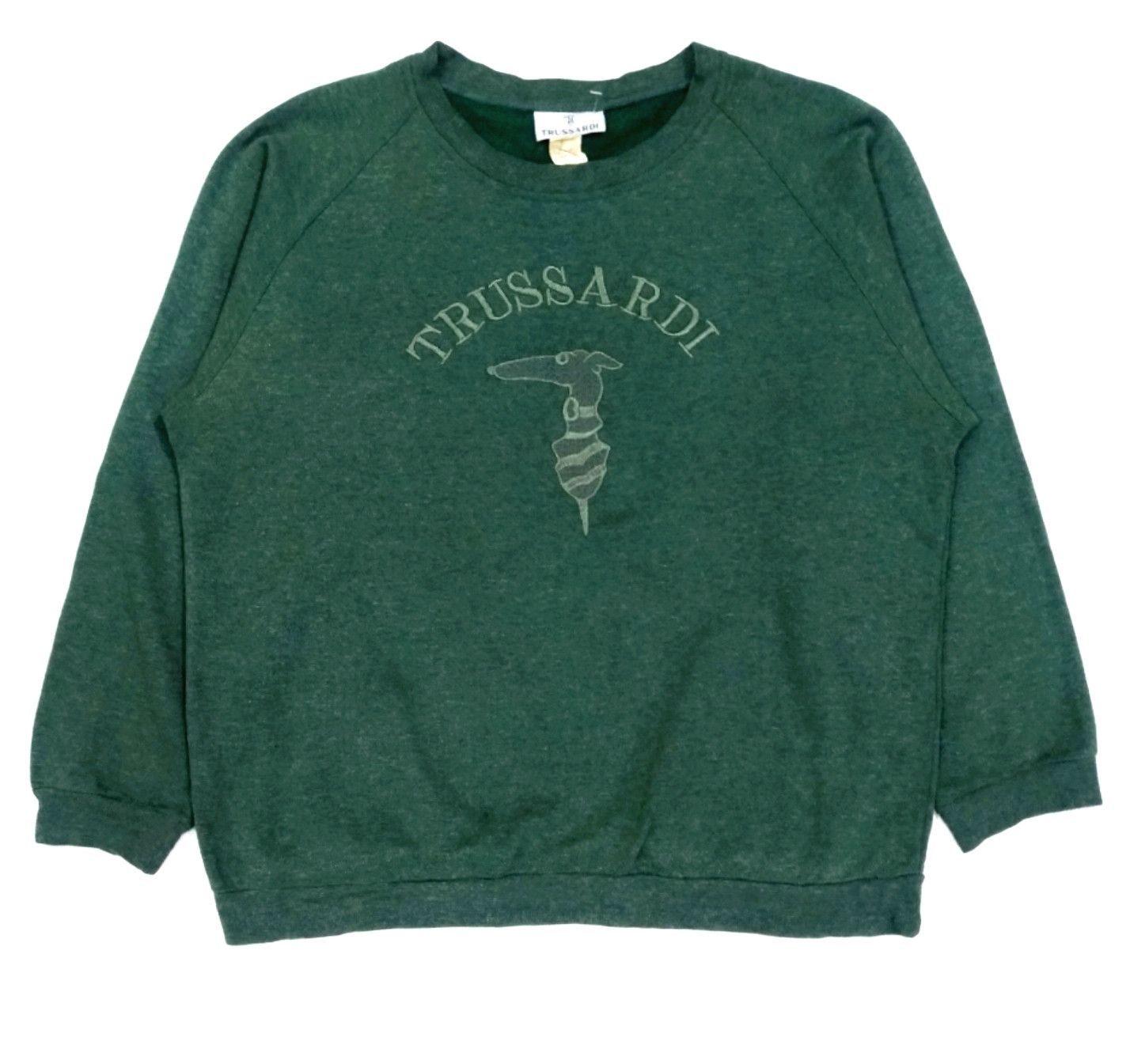 Trussardi RARE! VTG TRUSSARDI EMBROIDERED BIG LOGO SWEATSHIRT Size US L / EU 52-54 / 3 - 1 Thumbnail