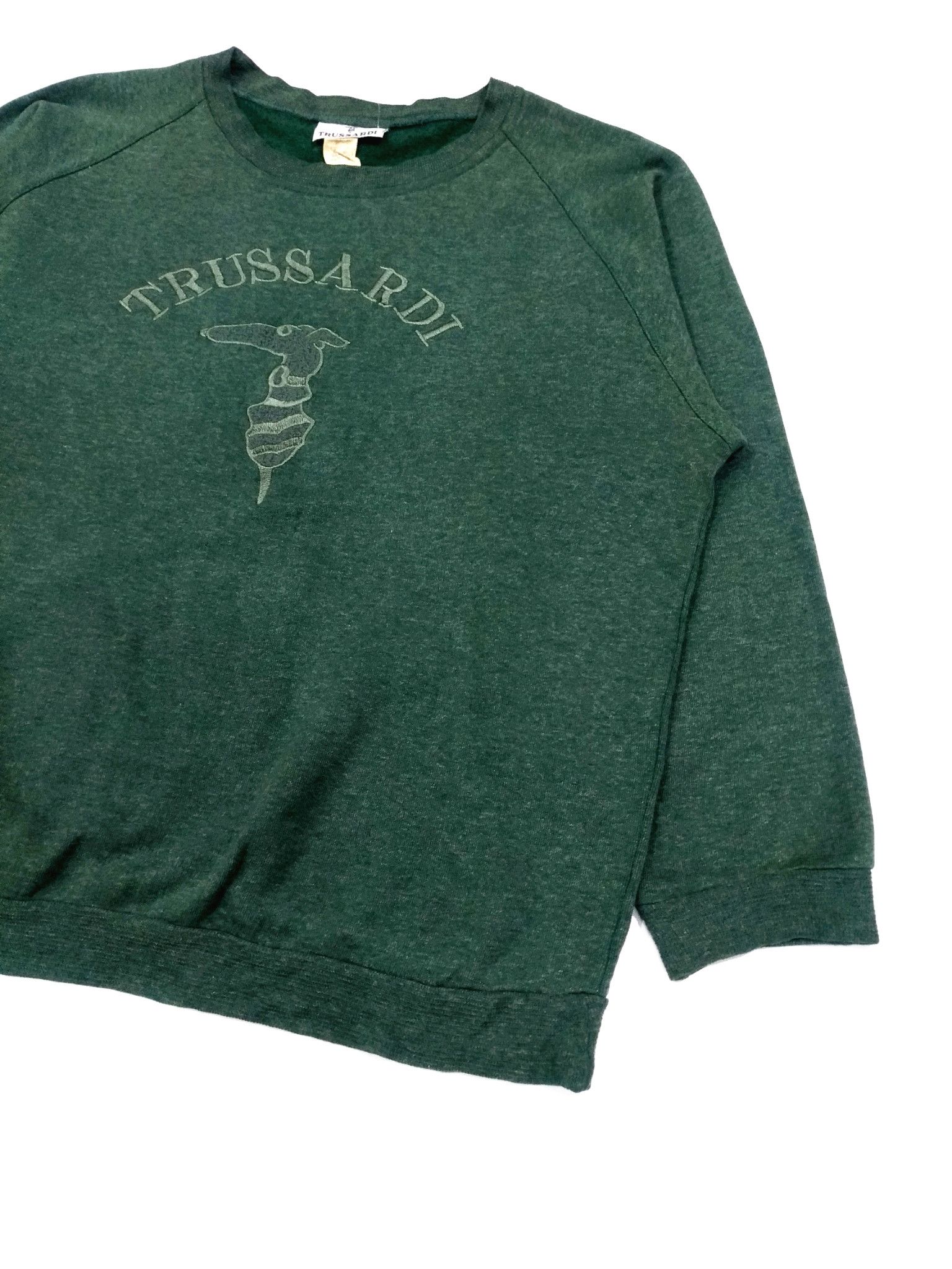 Trussardi RARE! VTG TRUSSARDI EMBROIDERED BIG LOGO SWEATSHIRT Size US L / EU 52-54 / 3 - 2 Thumbnail