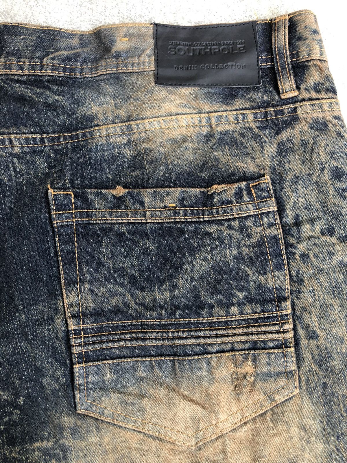 Southpole Southpole Mudwash Distressed Bikers Baggy Jeans Hip hop Size US 44 / EU 60 - 14 Thumbnail