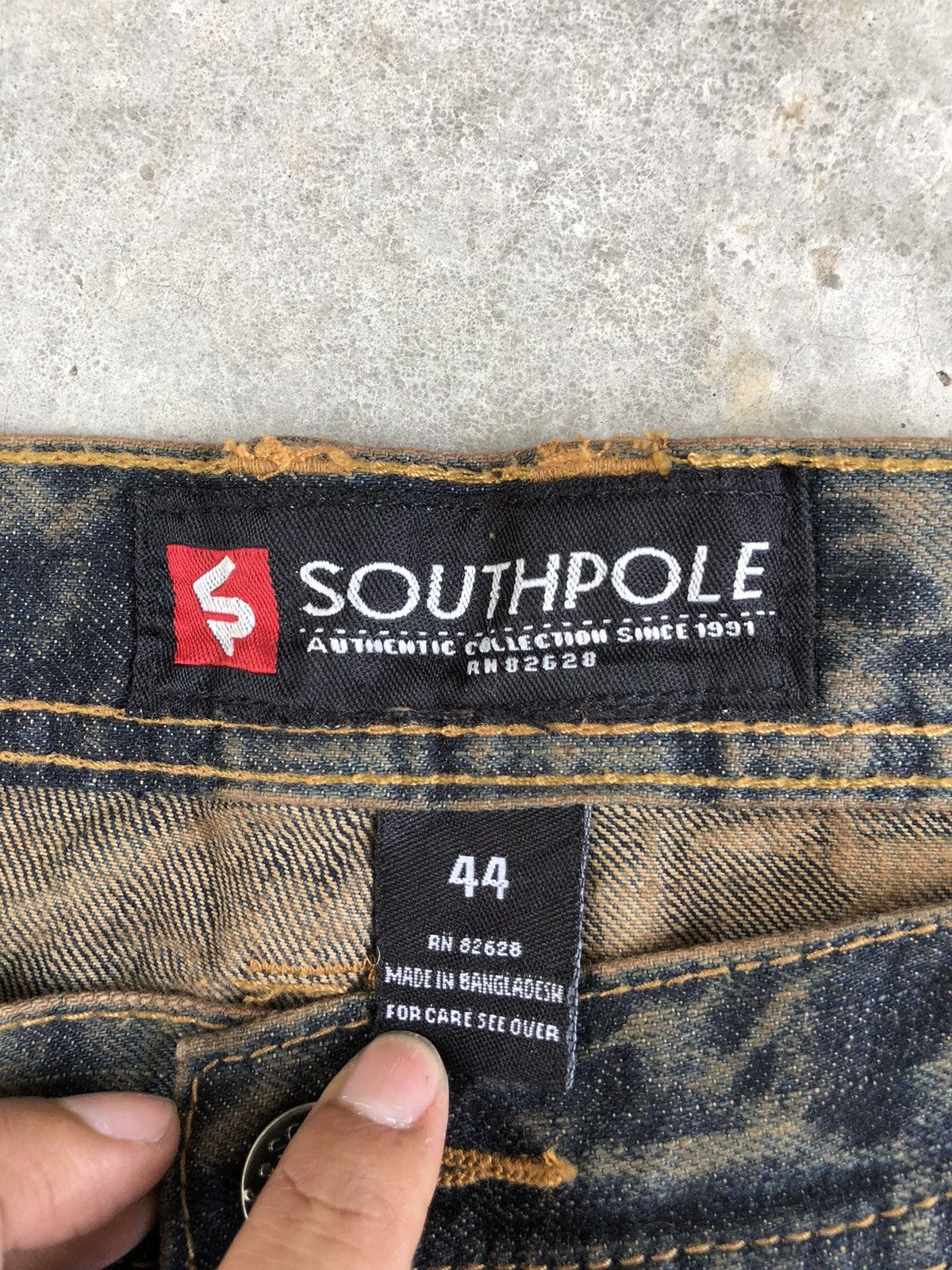 Southpole Southpole Mudwash Distressed Bikers Baggy Jeans Hip hop Size US 44 / EU 60 - 16 Thumbnail