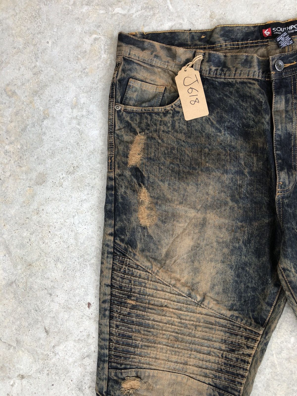 Southpole Southpole Mudwash Distressed Bikers Baggy Jeans Hip hop Size US 44 / EU 60 - 4 Thumbnail