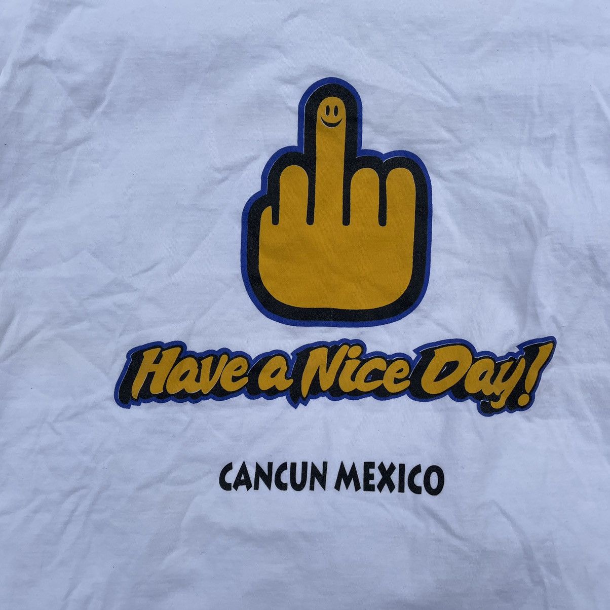 Vintage Vintage Y2K Graphic Tee Middle Finger Humor Streetwear L Size US L / EU 52-54 / 3 - 4 Thumbnail
