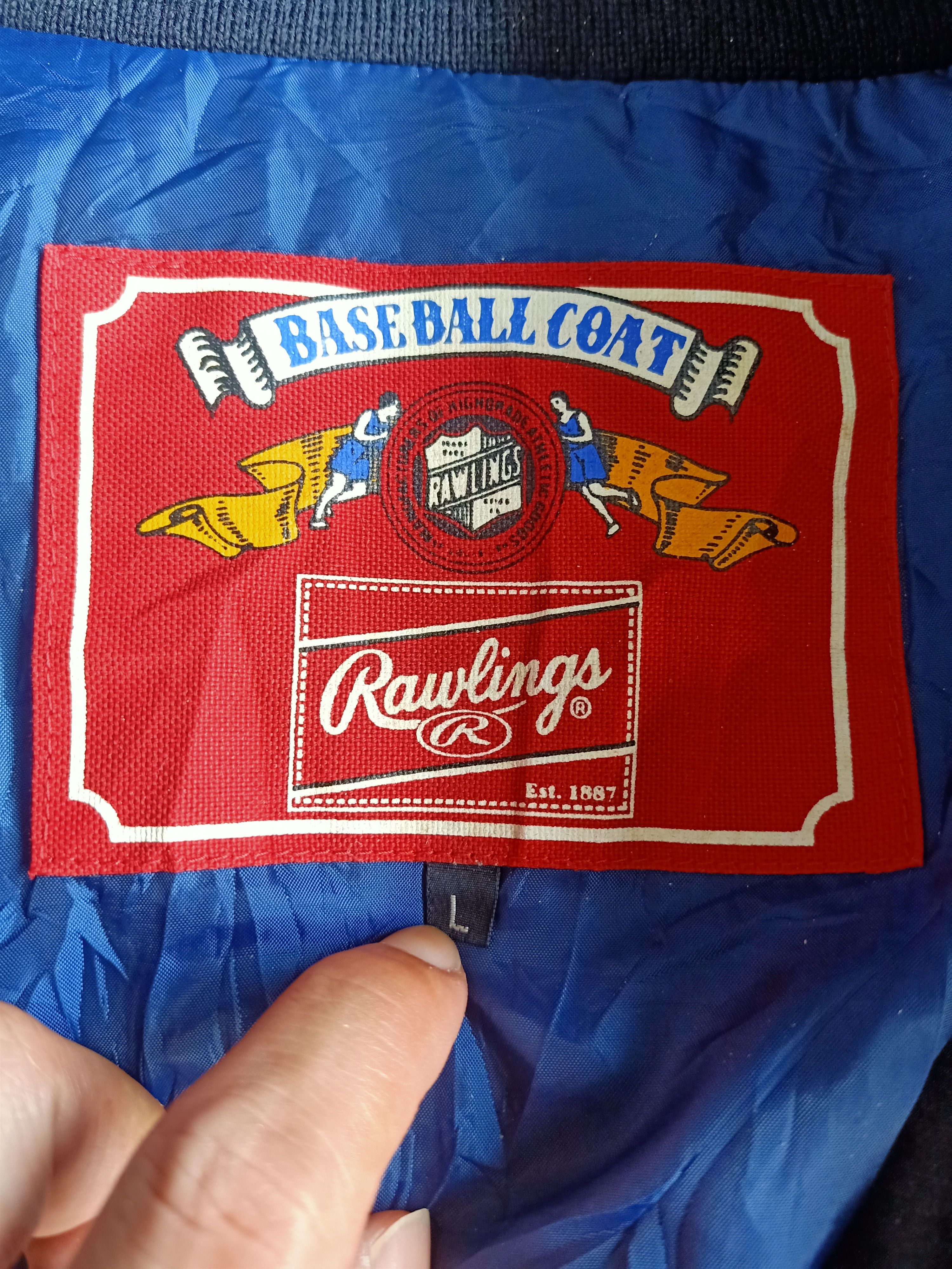 Japanese Brand × NBA Vintage Rawlings Nylon Baseball Coat Size US L / EU 52-54 / 3 - 5 Thumbnail