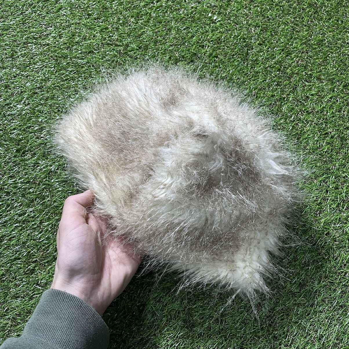 Vintage Vintage 90s Mohair Fuzzy Beanie Cream Knit Hat Drip Indie OS Size ONE SIZE - 3 Thumbnail