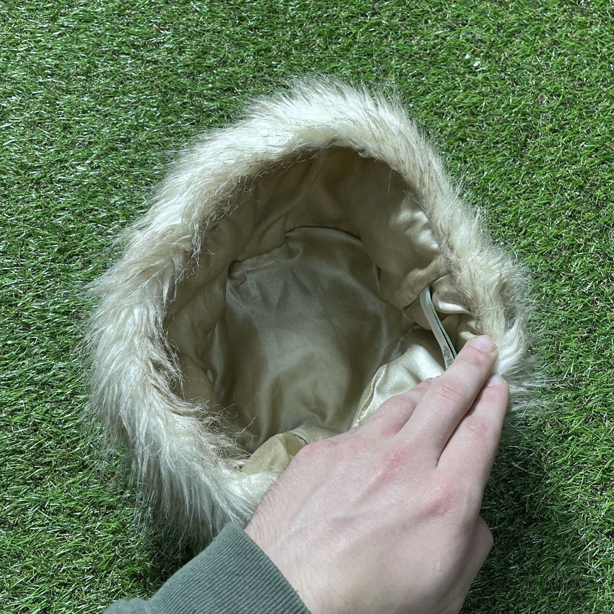 Vintage Vintage 90s Mohair Fuzzy Beanie Cream Knit Hat Drip Indie OS Size ONE SIZE - 5 Thumbnail