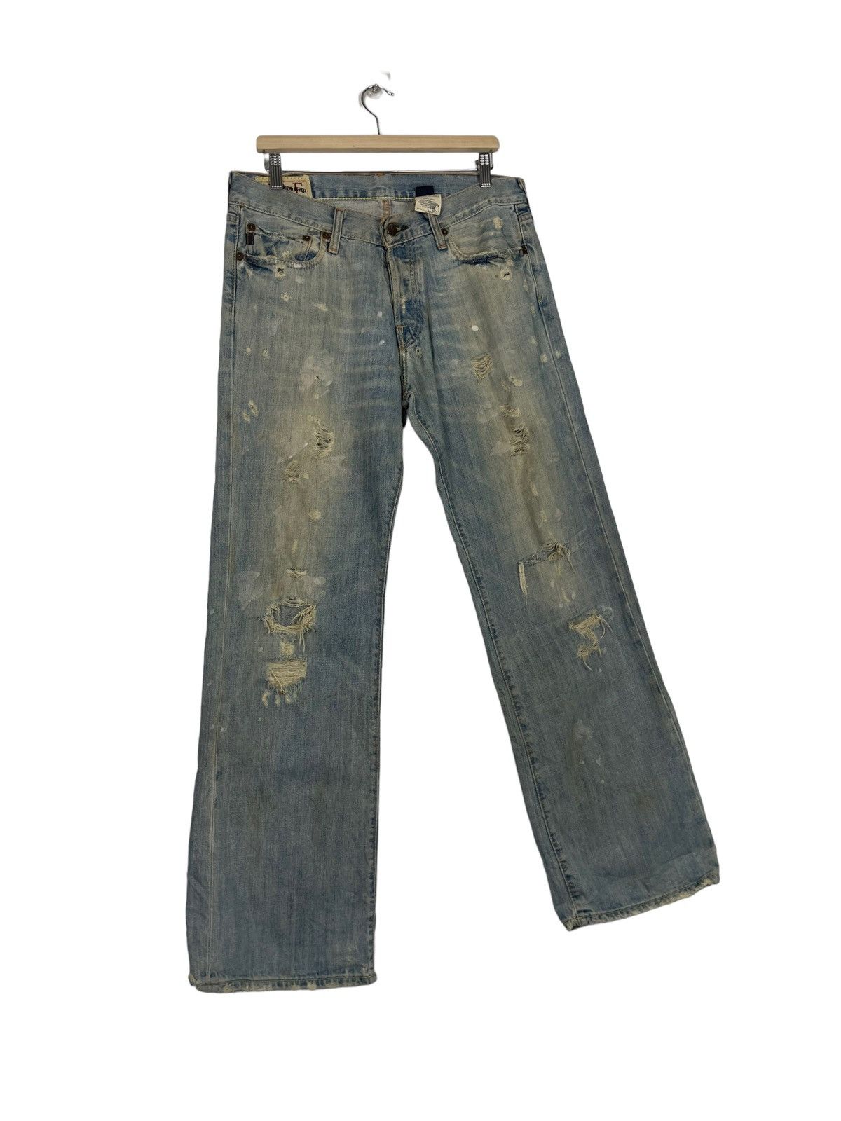 Abercrombie & Fitch × If Six Was Nine 💥 DISTRESSED DENIM PAINTER JEANS Size US 34 / EU 50 - 3 Thumbnail