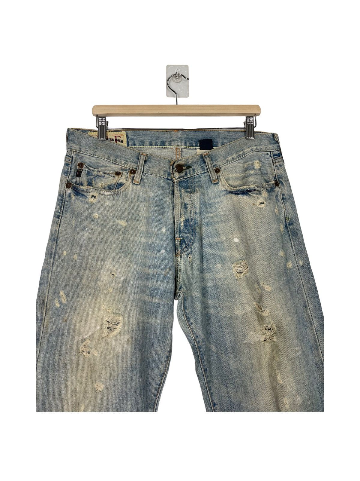 Abercrombie & Fitch × If Six Was Nine 💥 DISTRESSED DENIM PAINTER JEANS Size US 34 / EU 50 - 4 Thumbnail