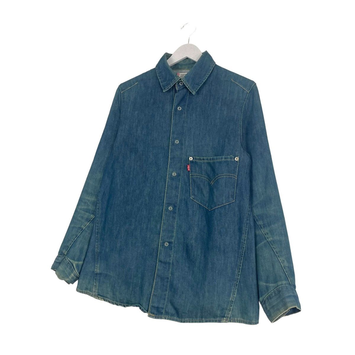 Levi's × Levi's Vintage Clothing × Vintage 💥VINTAGE LEVIS ENGINEERED DENIM BUTTON SHIRT Size US L / EU 52-54 / 3 - 2 Thumbnail