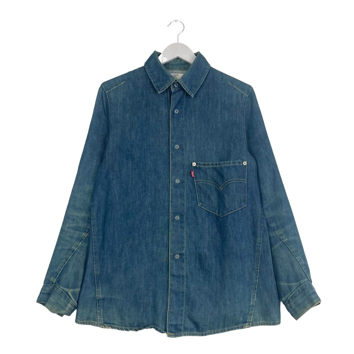 Levi's × Levi's Vintage Clothing × Vintage 💥VINTAGE LEVIS ENGINEERED DENIM BUTTON SHIRT Size US L / EU 52-54 / 3 - 1 Thumbnail
