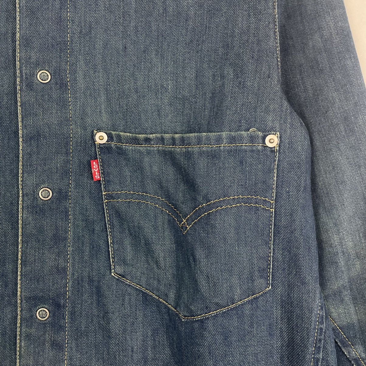 Levi's × Levi's Vintage Clothing × Vintage 💥VINTAGE LEVIS ENGINEERED DENIM BUTTON SHIRT Size US L / EU 52-54 / 3 - 6 Thumbnail