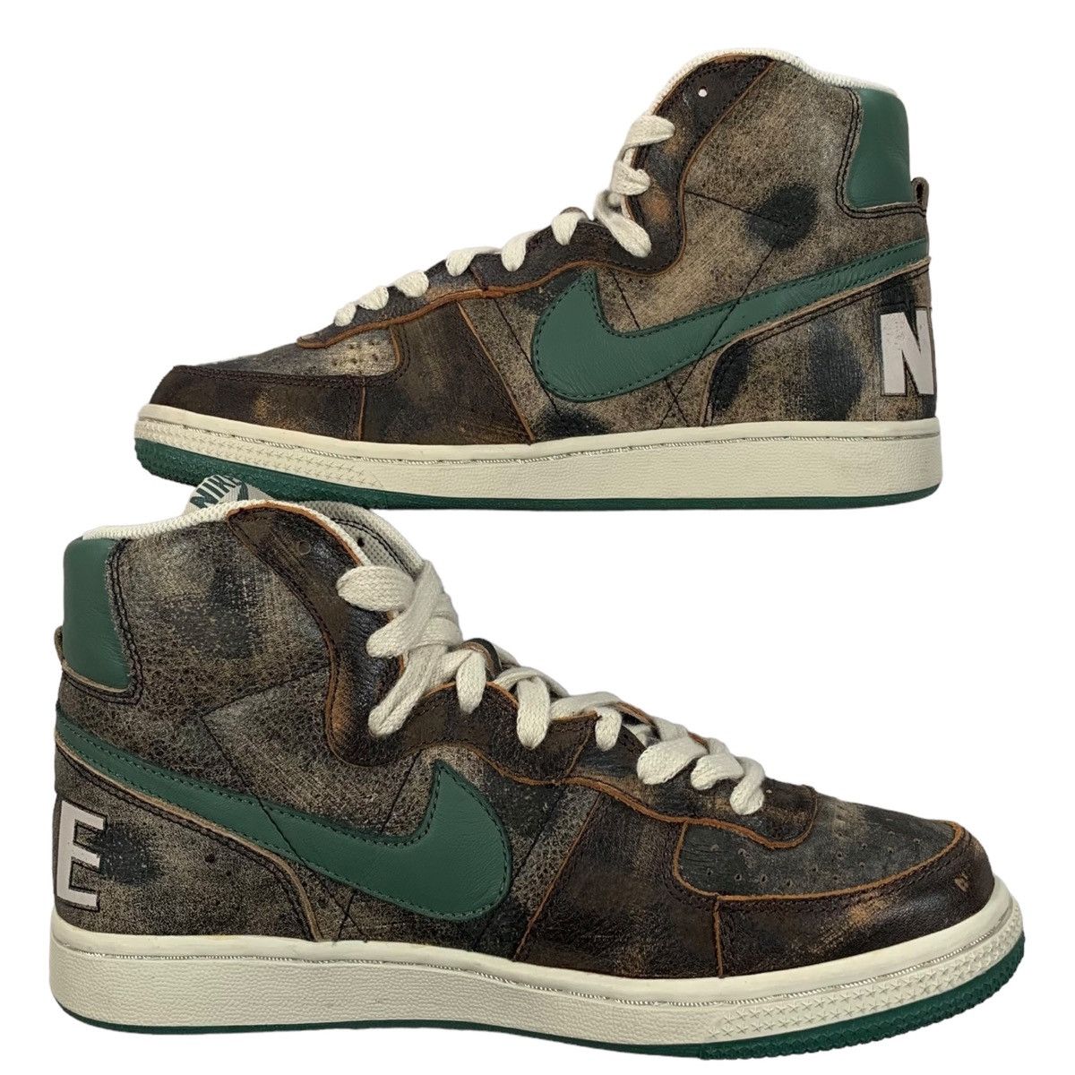 Nike VTG Nike Terminator Hi Premium Grunge Brown Black Sneakers Size US 8 / EU 41 - 2 Thumbnail
