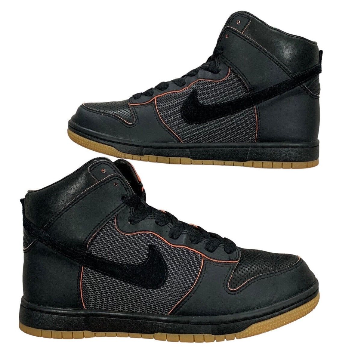 image of Nike Dunk High Supreme La Black Orange Blaze 2007 Sneakers, Men's (Size 9)