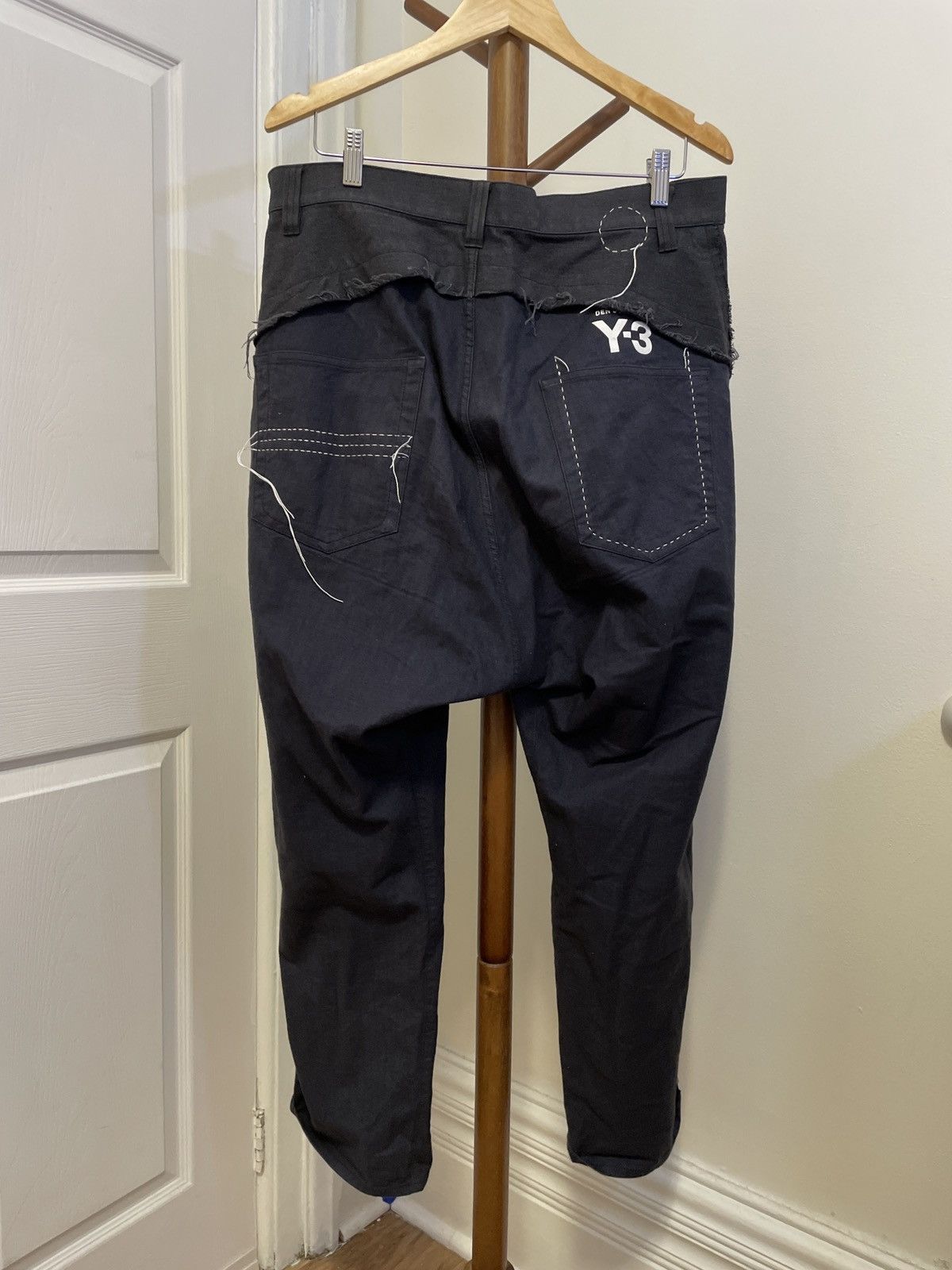 Adidas × Y-3 × Yohji Yamamoto Designer Y-3 YOHJI YAMAMOTO twill pants 34 Size US 34 / EU 50 - 3 Thumbnail