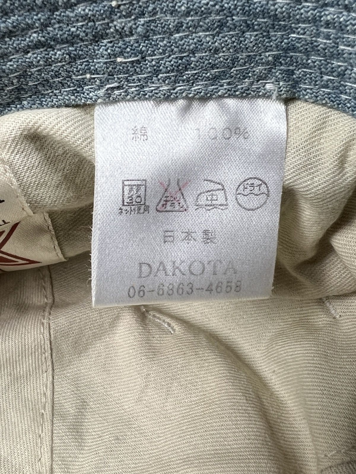Japanese Brand Nasngwam By Dakota 🇯🇵 Sashiko Boro Rebuild Denim Bucket Hat Size ONE SIZE - 14 Thumbnail