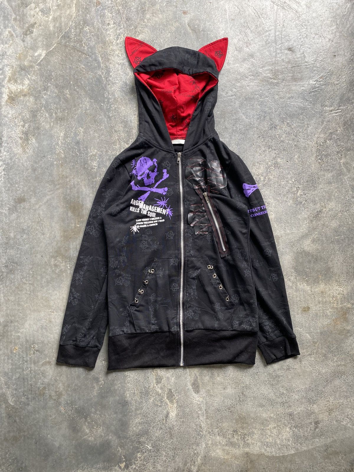 Sex Pot ReVeNGe ACDC RAG Japan Punk cat ear anarchy hoodie Size M / US 6-8 / IT 42-44 - 2 Thumbnail