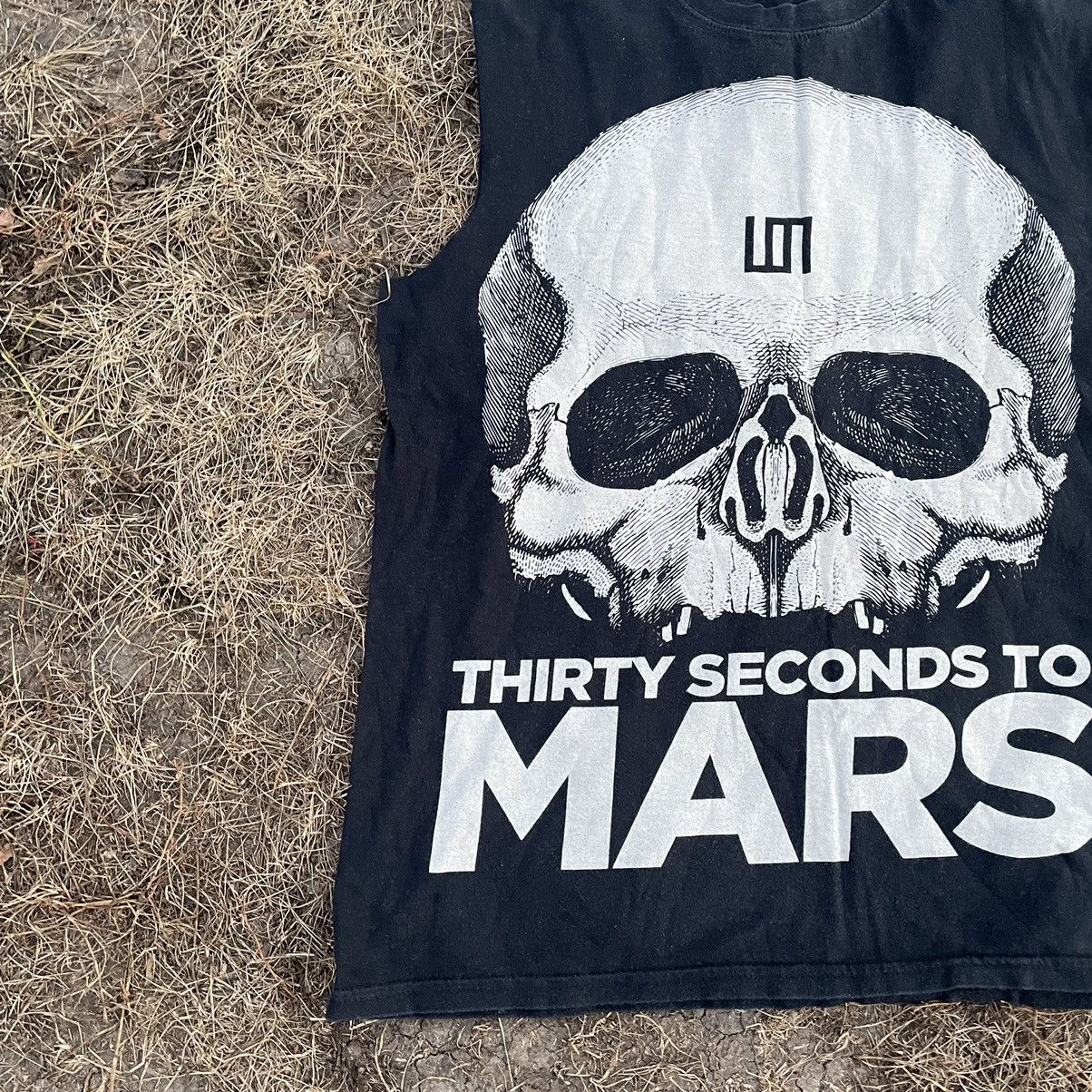 Vintage Vintage Y2K Thirty Seconds to Mars Skull Graphic Tee Grunge Size US M / EU 48-50 / 2 - 4 Thumbnail