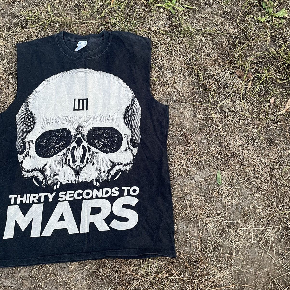 Vintage Vintage Y2K Thirty Seconds to Mars Skull Graphic Tee Grunge Size US M / EU 48-50 / 2 - 3 Thumbnail