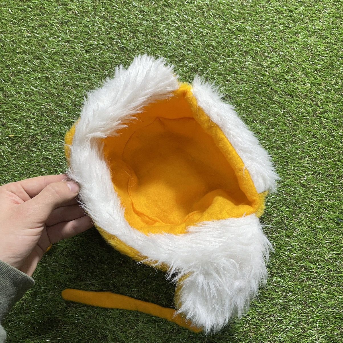 Vintage Vintage 90s Mohair Beanie Grunge Alt Yellow White Relaxed OS Size ONE SIZE - 5 Thumbnail