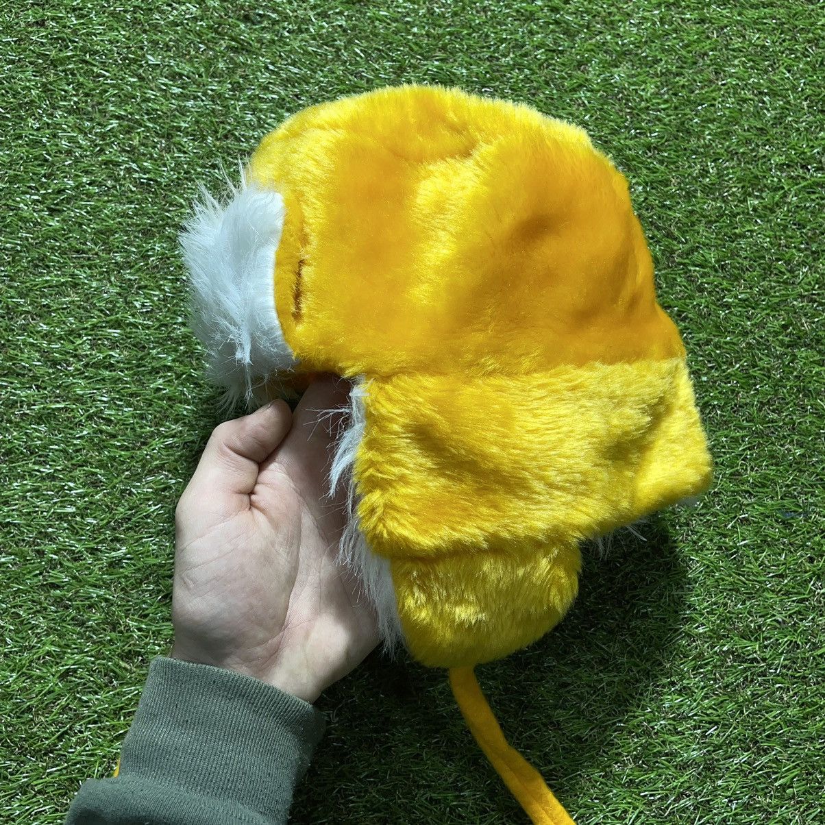 Vintage Vintage 90s Mohair Beanie Grunge Alt Yellow White Relaxed OS Size ONE SIZE - 3 Thumbnail