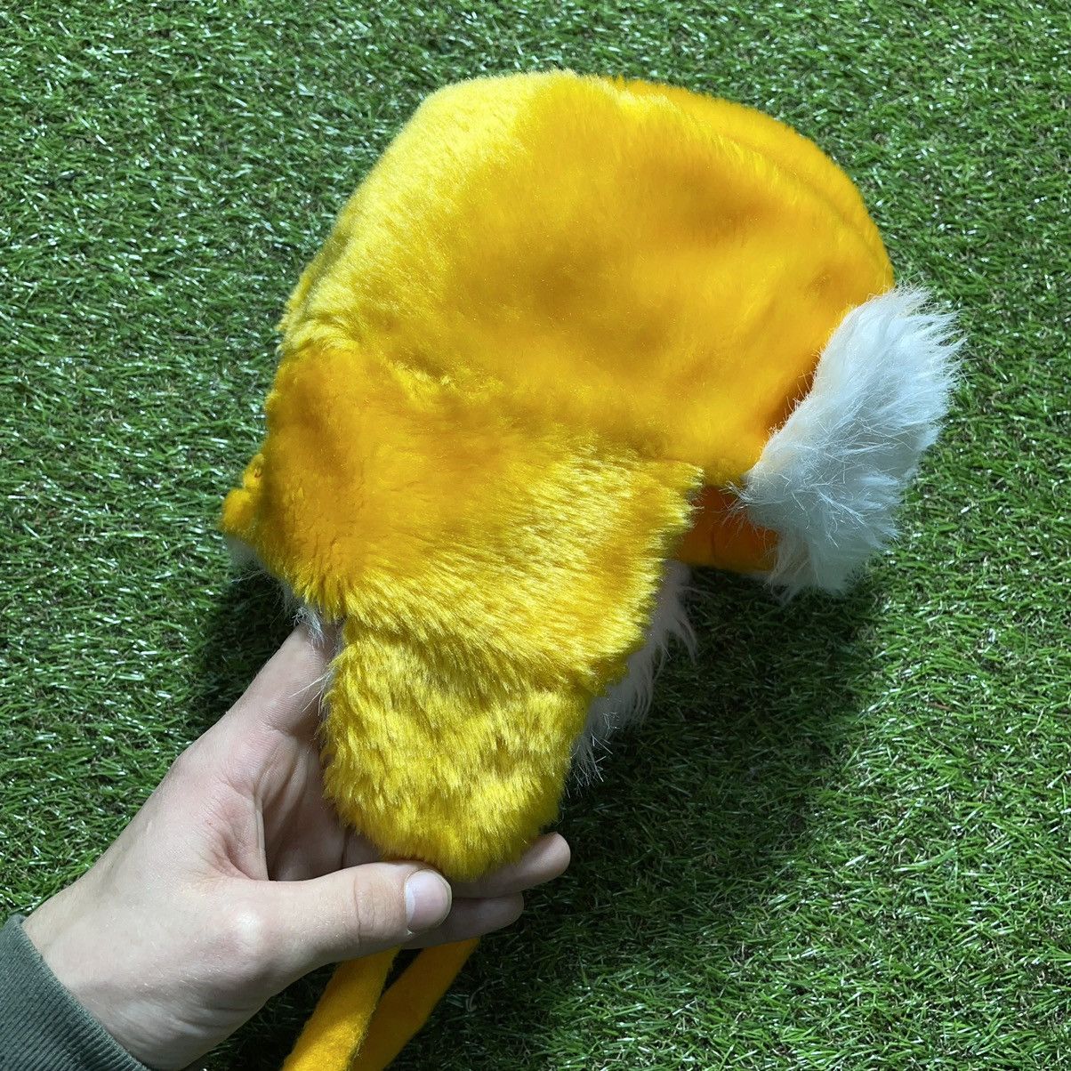 Vintage Vintage 90s Mohair Beanie Grunge Alt Yellow White Relaxed OS Size ONE SIZE - 4 Thumbnail