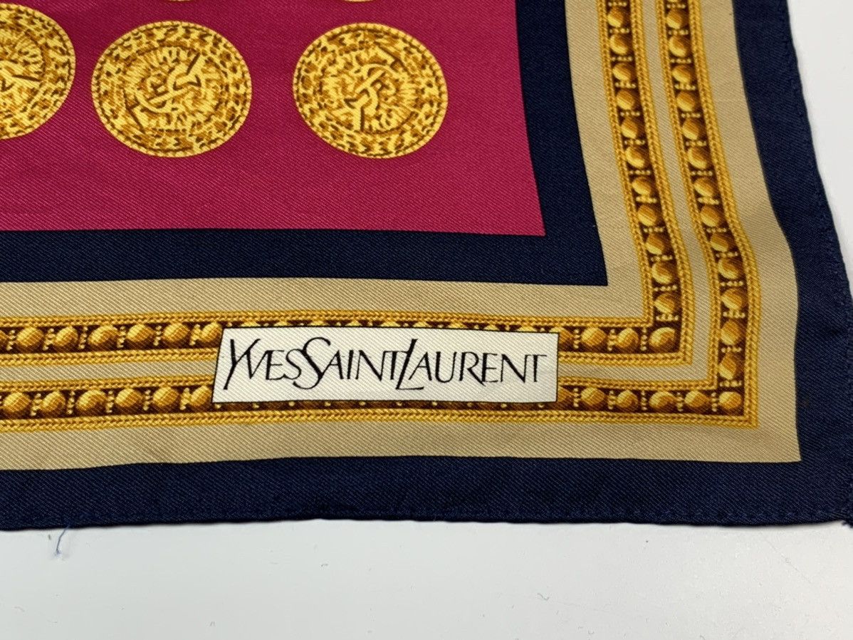 Yves Saint Laurent YVES SAINT LAURENT YSL SILK SCARF BANDANA Size ONE SIZE - 4 Thumbnail
