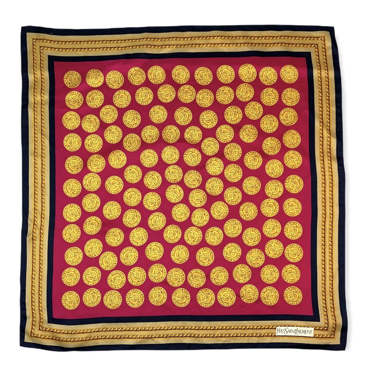 Yves Saint Laurent YVES SAINT LAURENT YSL SILK SCARF BANDANA Size ONE SIZE - 2 Thumbnail
