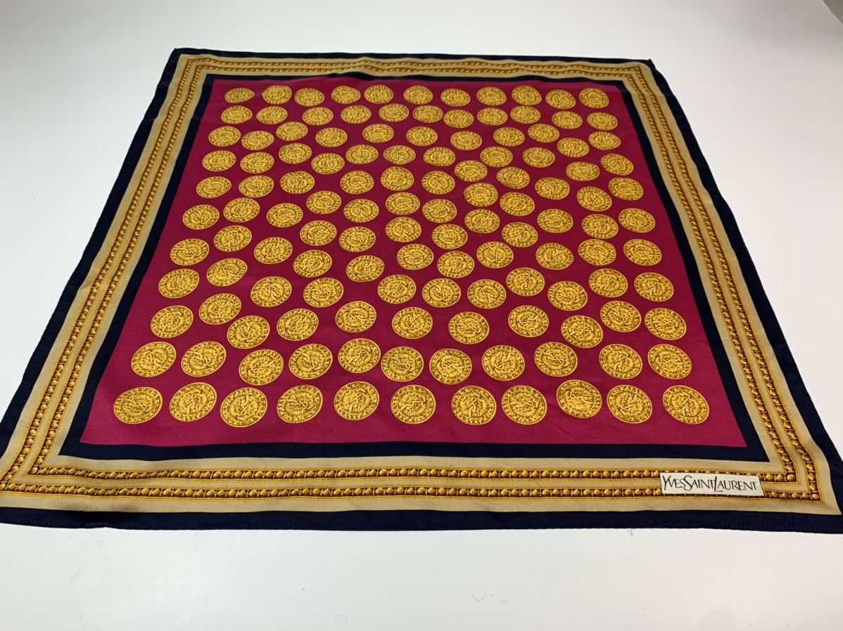 Yves Saint Laurent YVES SAINT LAURENT YSL SILK SCARF BANDANA Size ONE SIZE - 5 Thumbnail