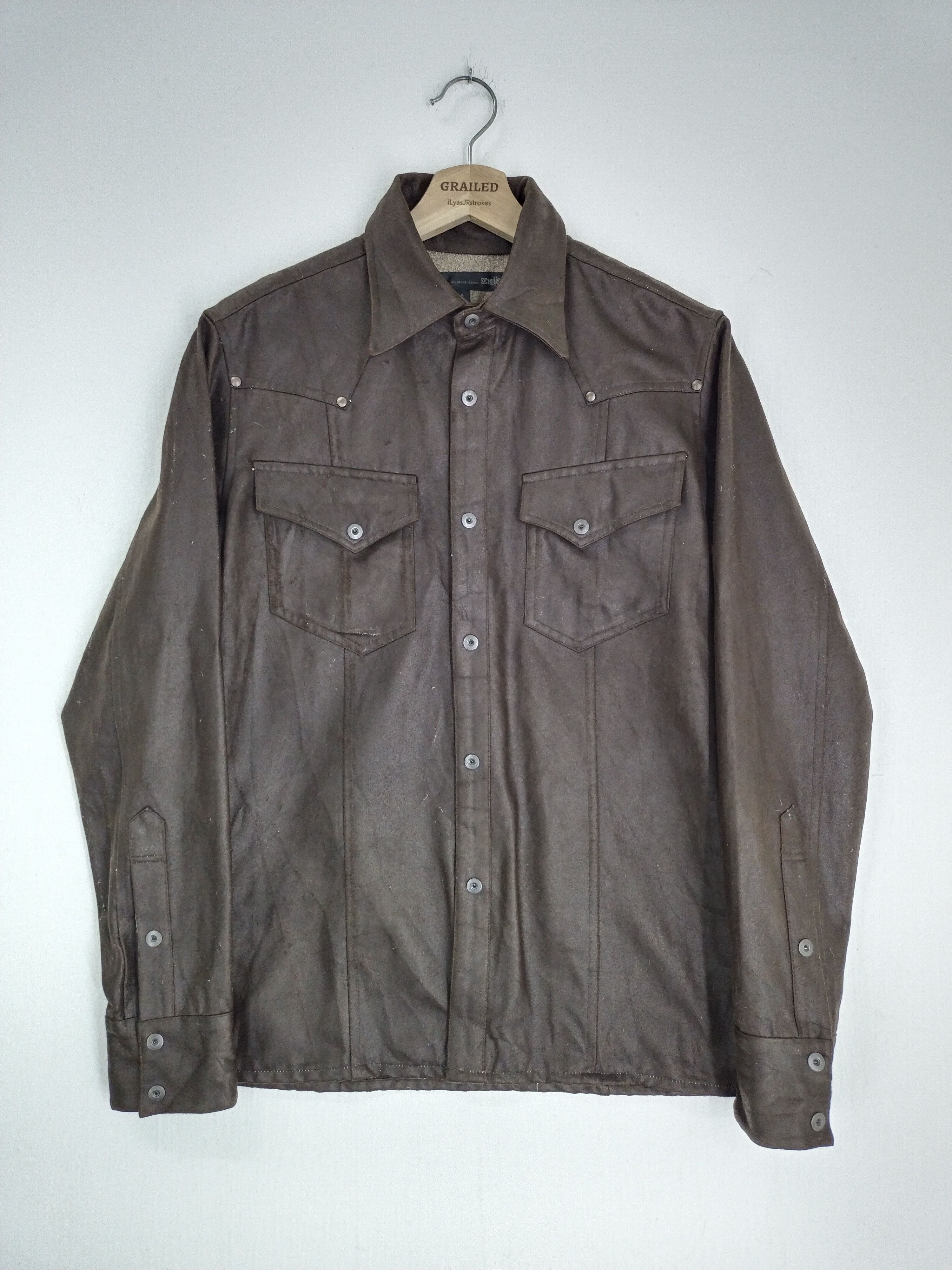image of Vintage Schlussel Button Denim Jacket, Men's (Size Medium)