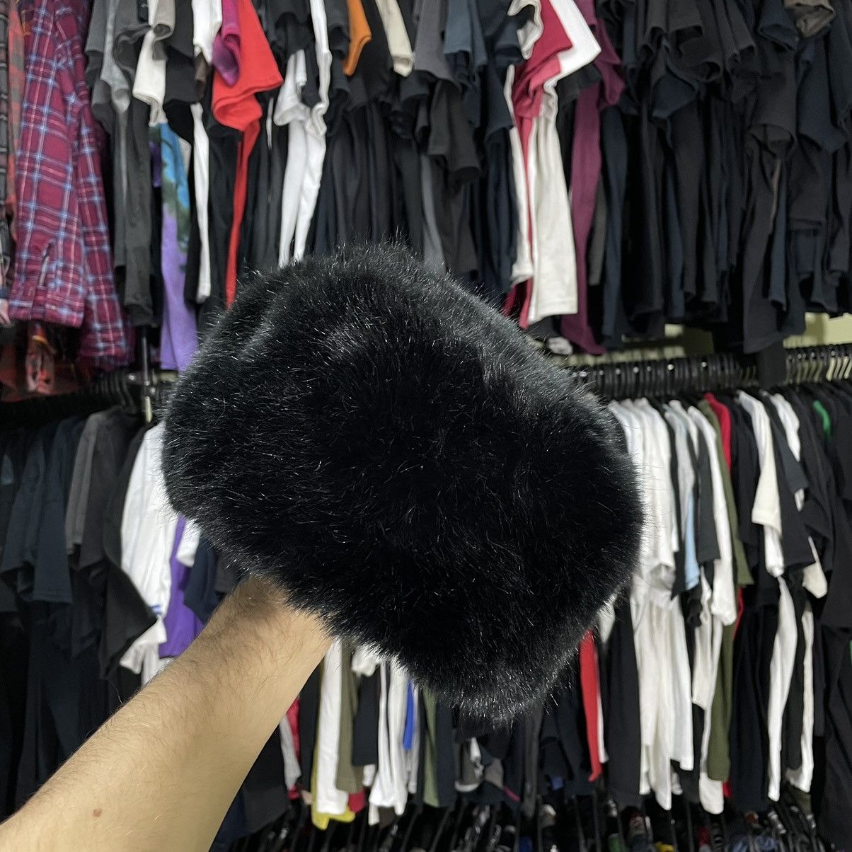 image of 20471120 x Avant Garde Vintage 90's Alt Knitted Beanie Mohair Buymypiece Furry Vtg, Men's