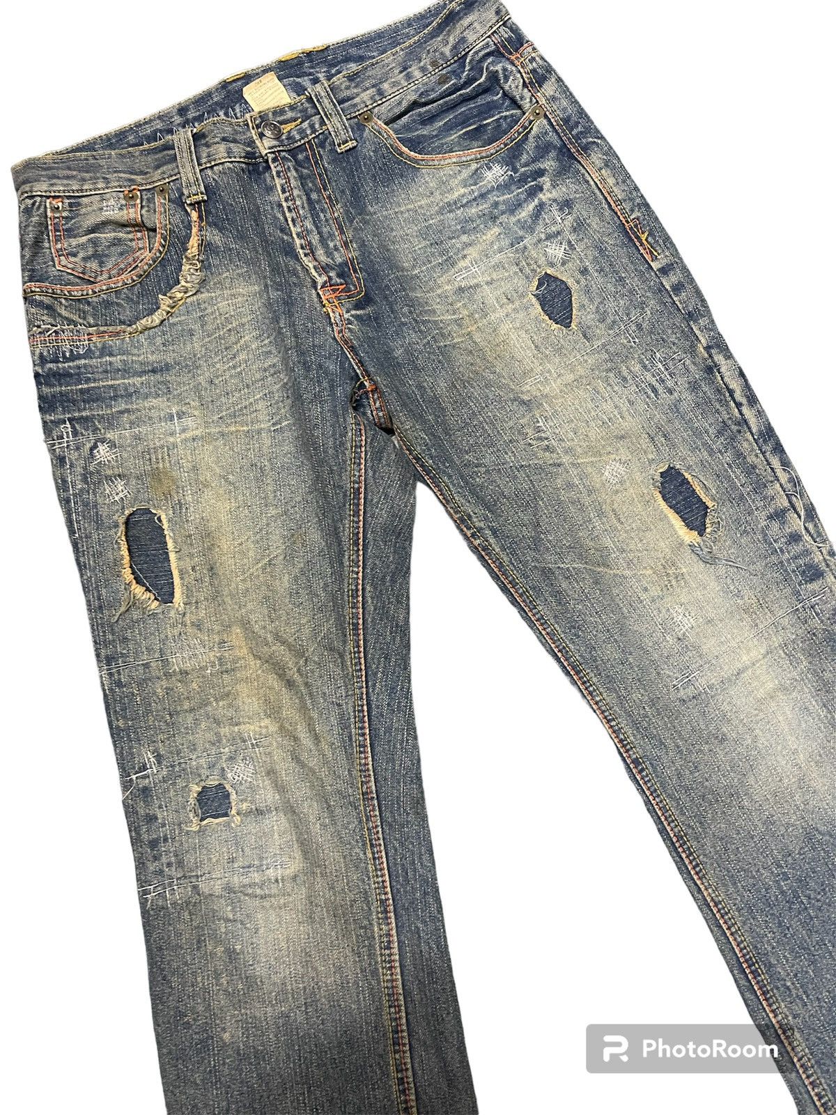 Japanese Brand Japanesse brand patchwork design Size US 33 - 3 Thumbnail