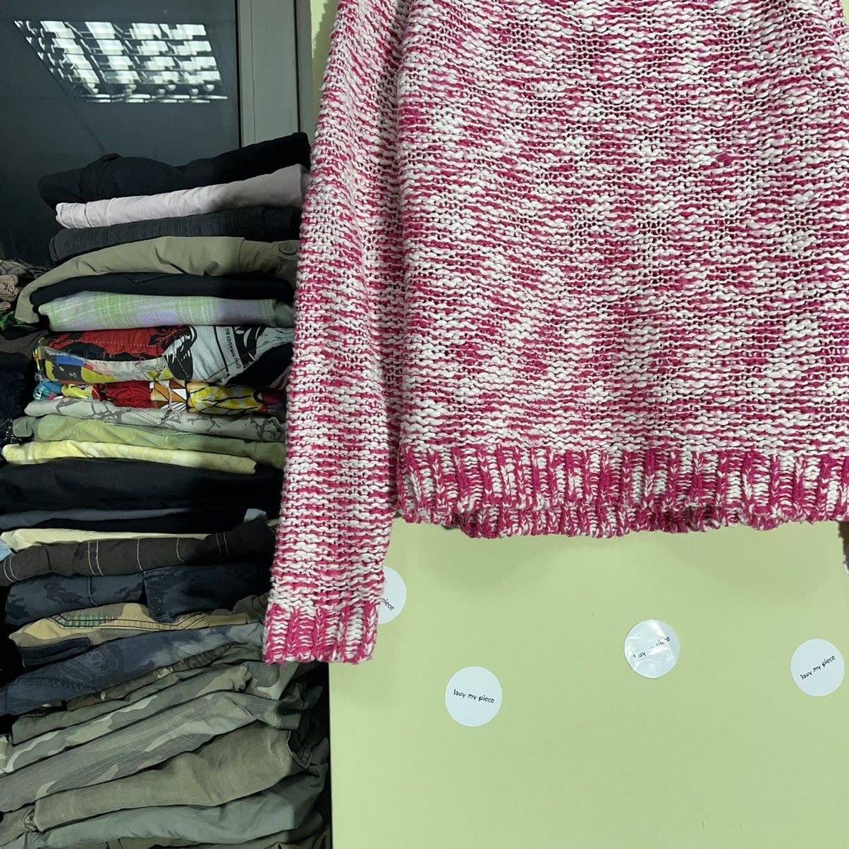 Vintage Y2K Pink Marl Knit Sweater Indie Alt Grunge Single Stitch M Size US M / EU 48-50 / 2 - 2 Thumbnail