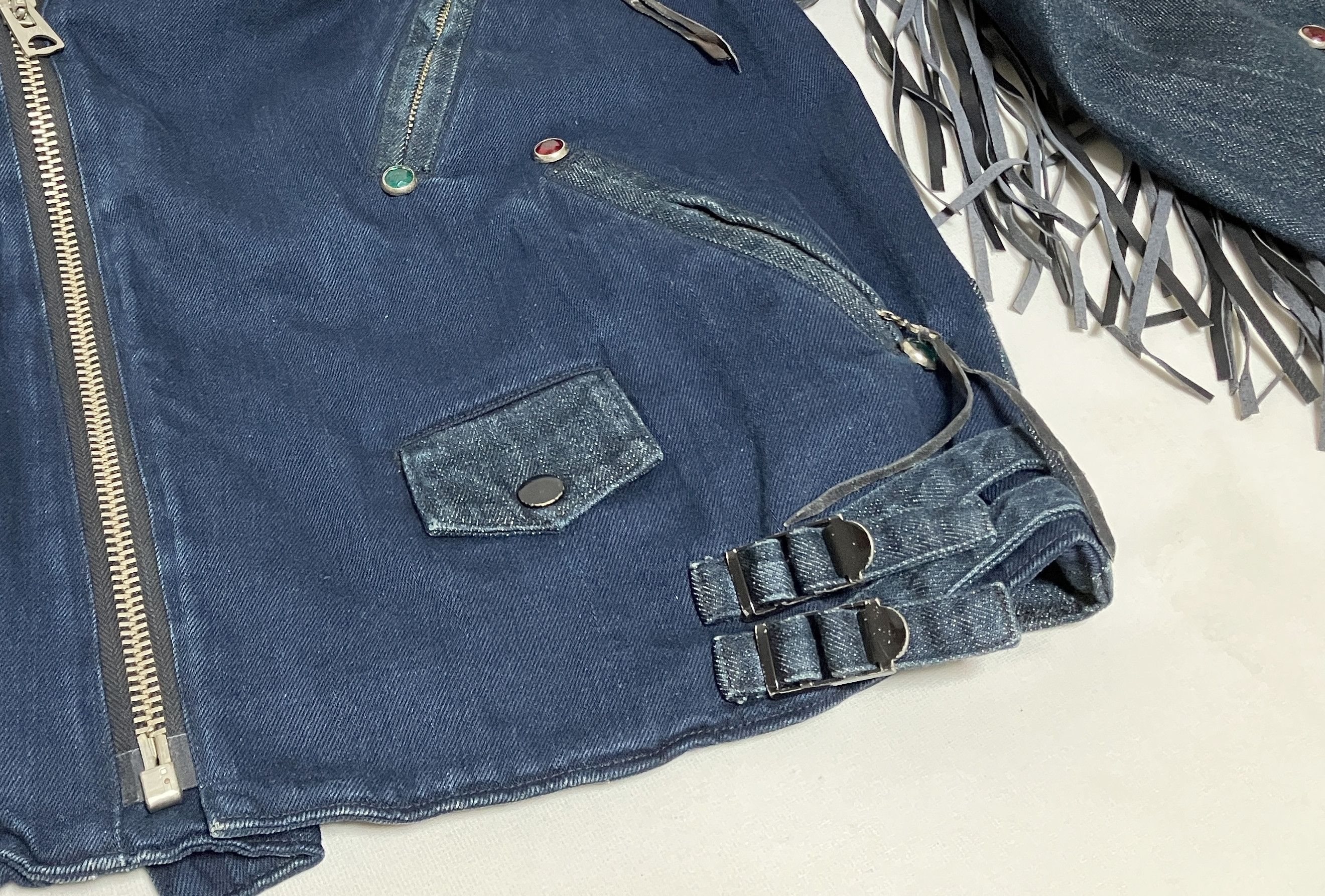 Kapital KAPITAL denim riders JKT jacket gem studs fringe brand new Size US L / EU 52-54 / 3 - 7 Thumbnail