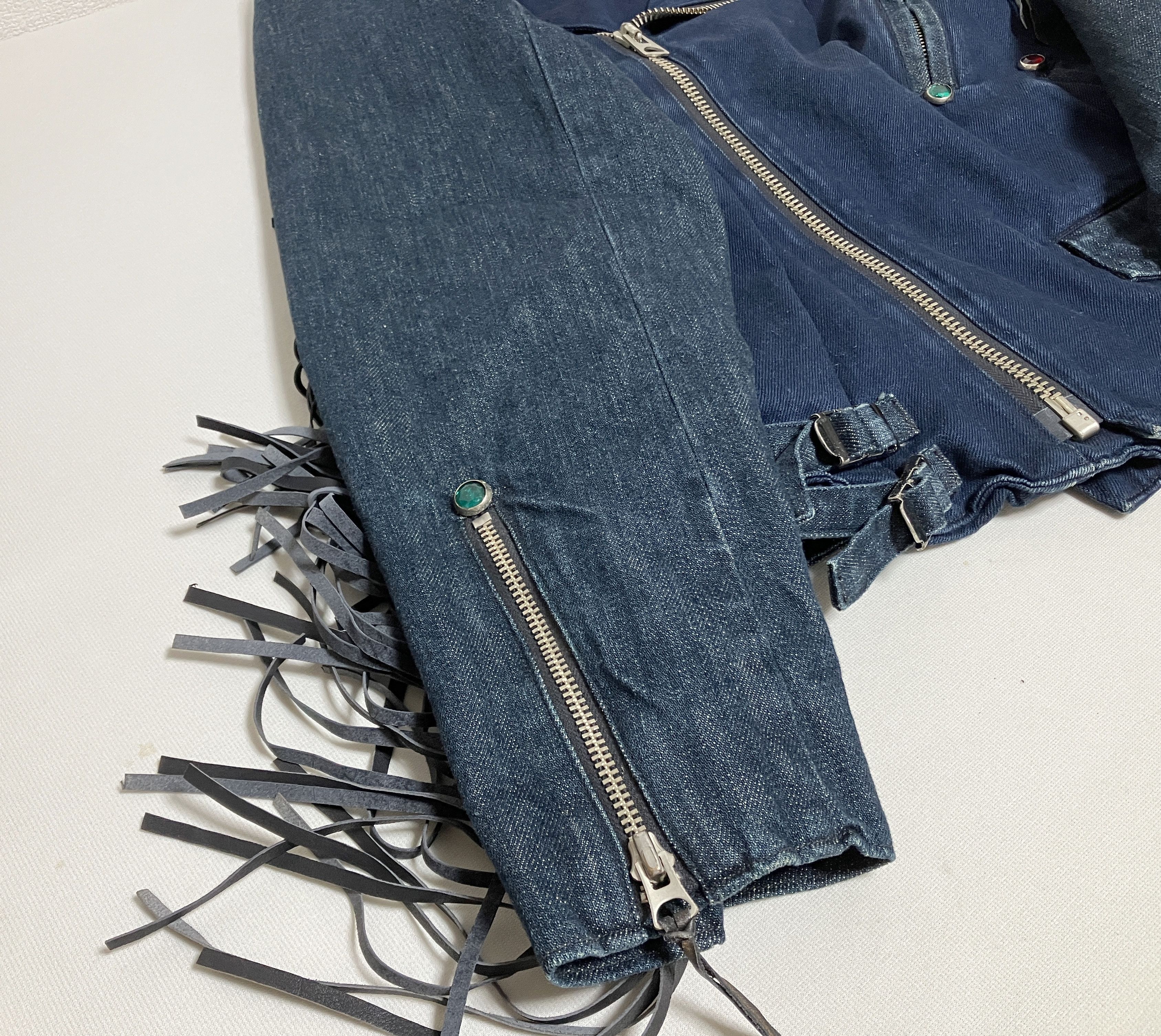 Kapital KAPITAL denim riders JKT jacket gem studs fringe brand new Size US L / EU 52-54 / 3 - 5 Thumbnail