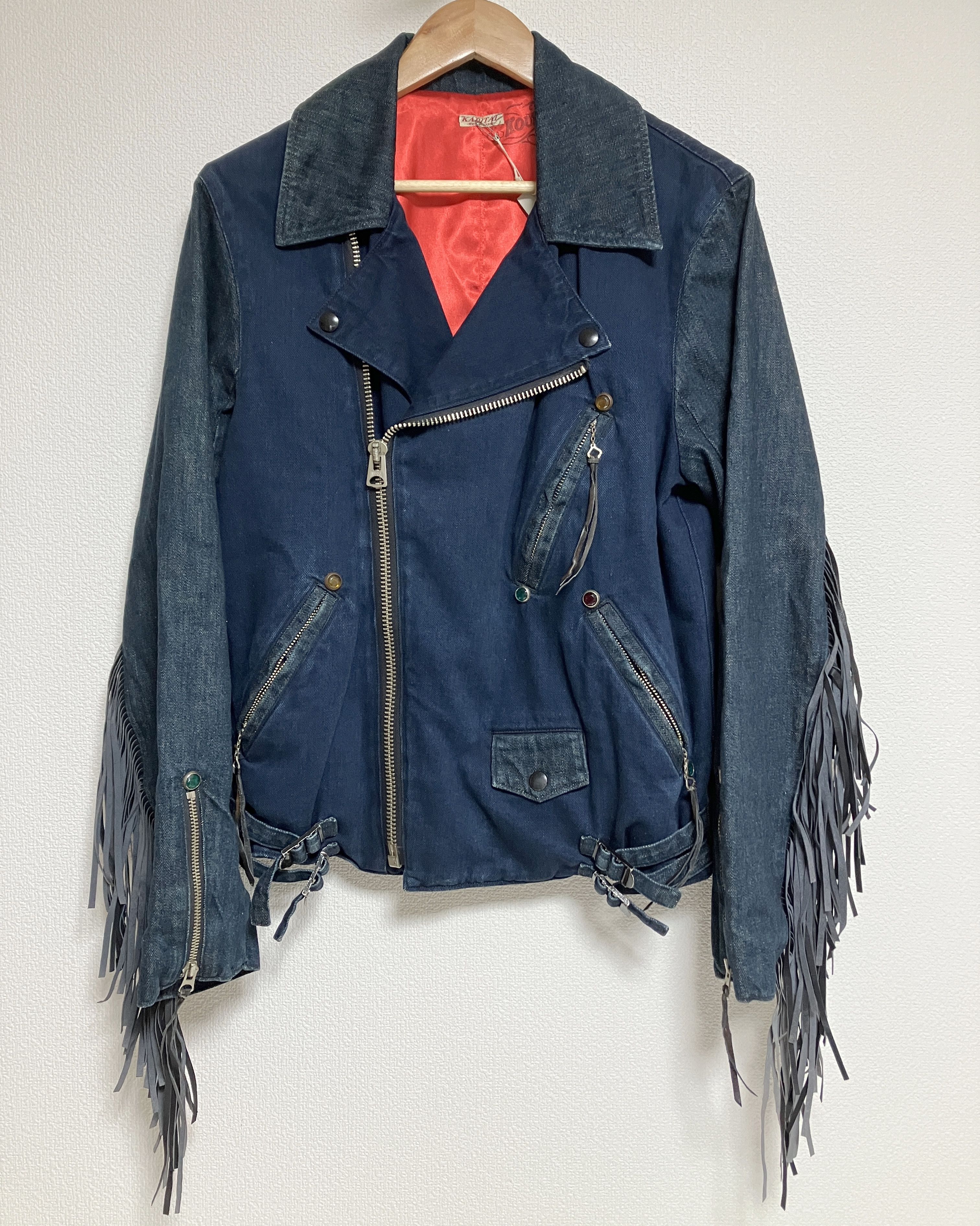 Kapital KAPITAL denim riders JKT jacket gem studs fringe brand new Size US L / EU 52-54 / 3 - 1 Thumbnail