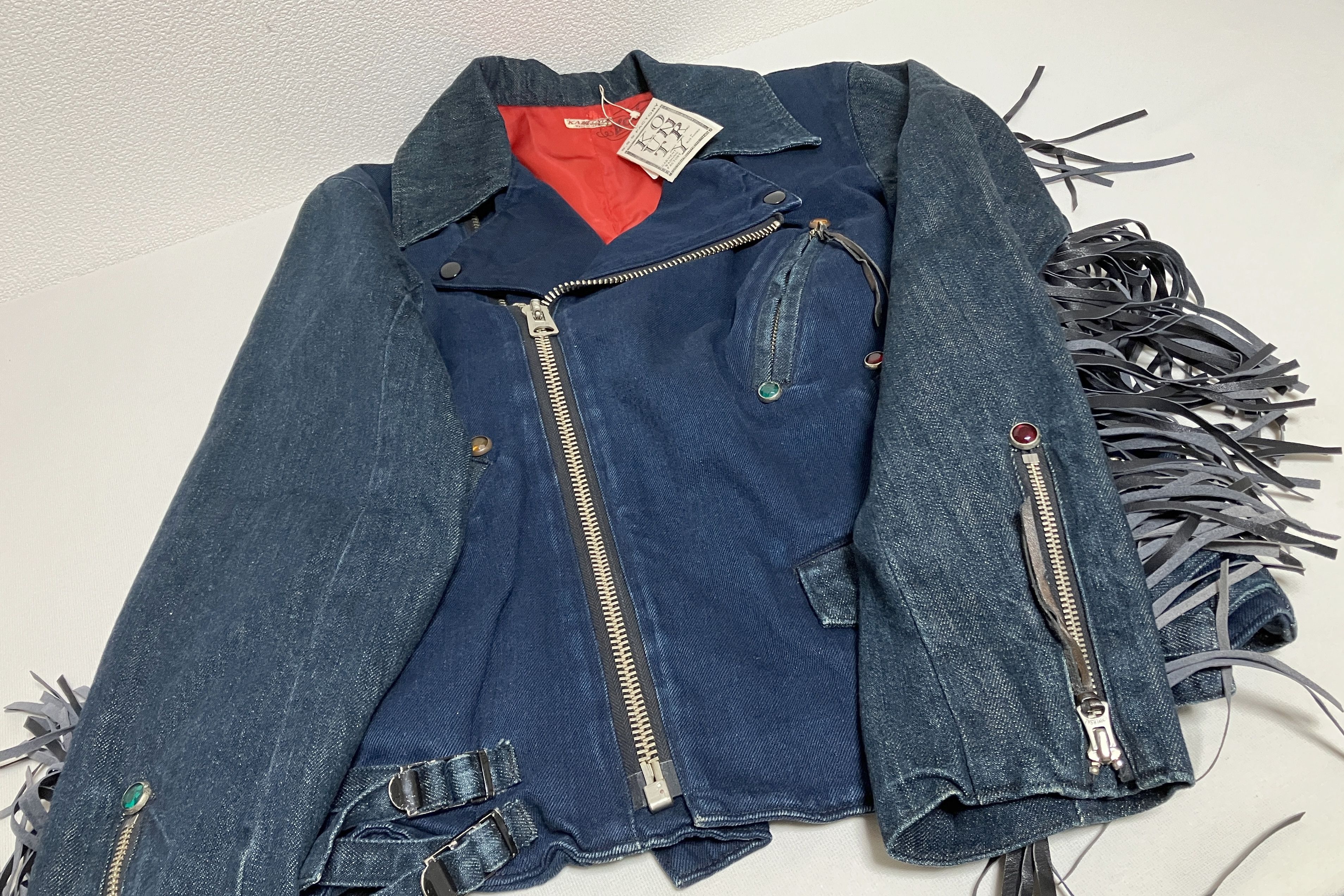 Kapital KAPITAL denim riders JKT jacket gem studs fringe brand new Size US L / EU 52-54 / 3 - 6 Thumbnail