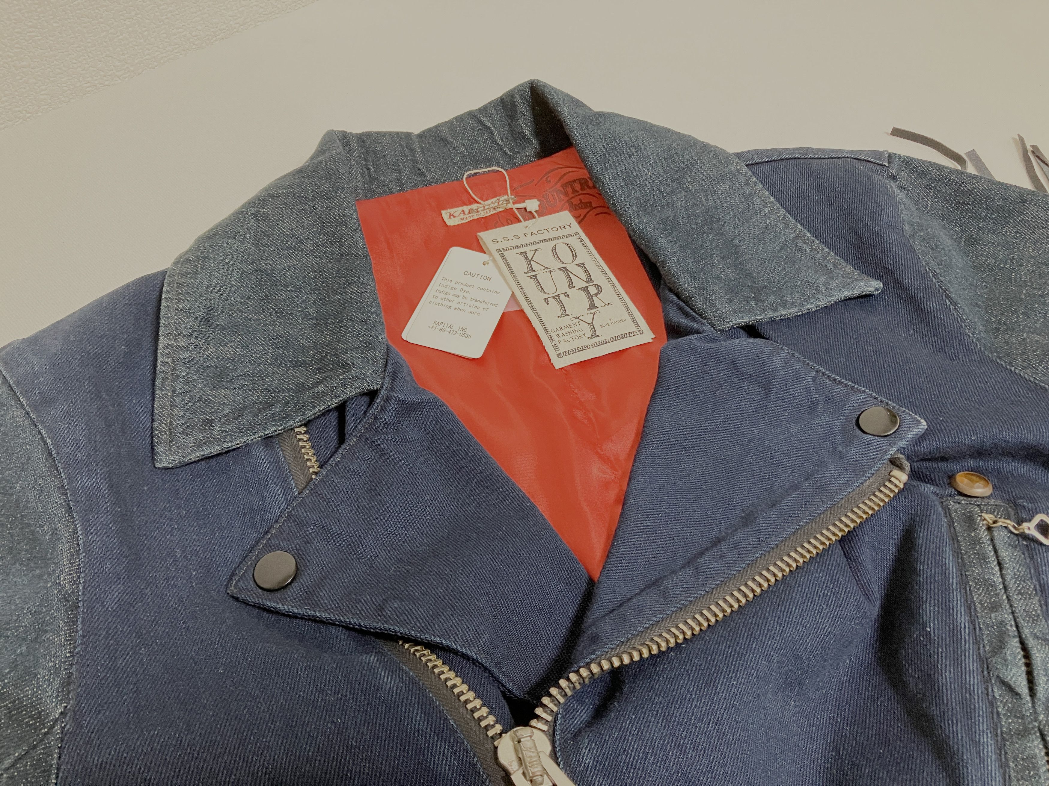 Kapital KAPITAL denim riders JKT jacket gem studs fringe brand new Size US L / EU 52-54 / 3 - 8 Thumbnail