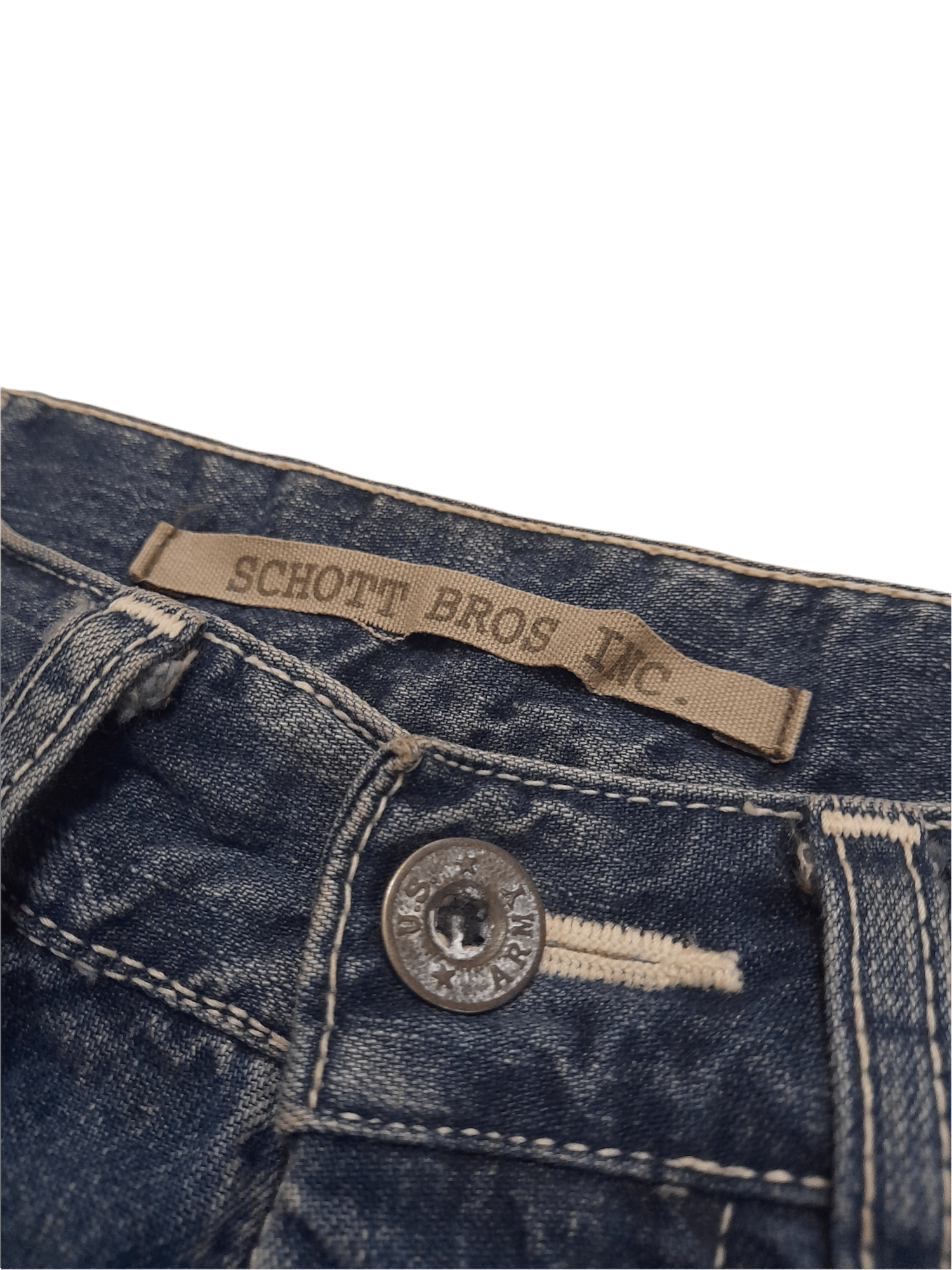 Schott SCHOTT Bross U.S Army Denim Baker Trousers (D479) w28 Size US 28 / EU 44 - 6 Thumbnail