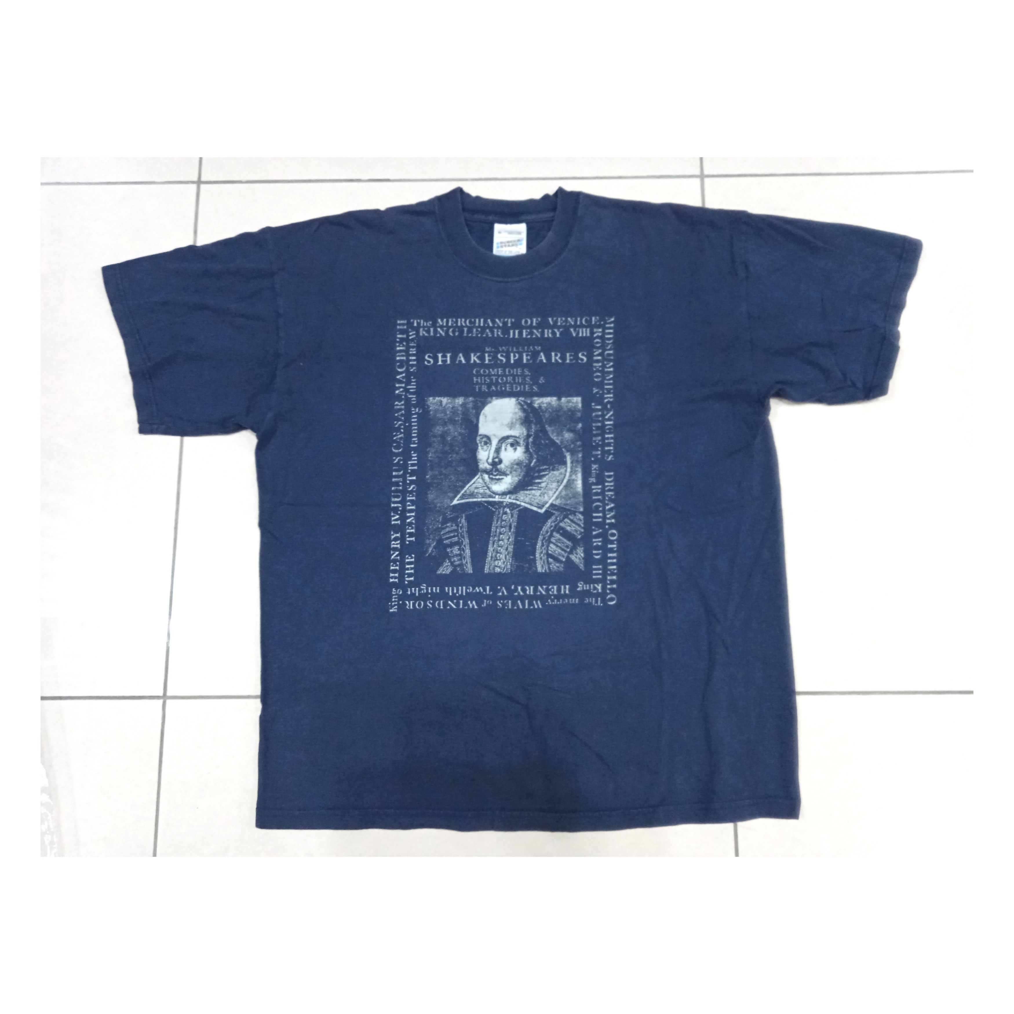 image of Vintage William Shakespeare T-Shirt in Navy, Men's (Size XL)