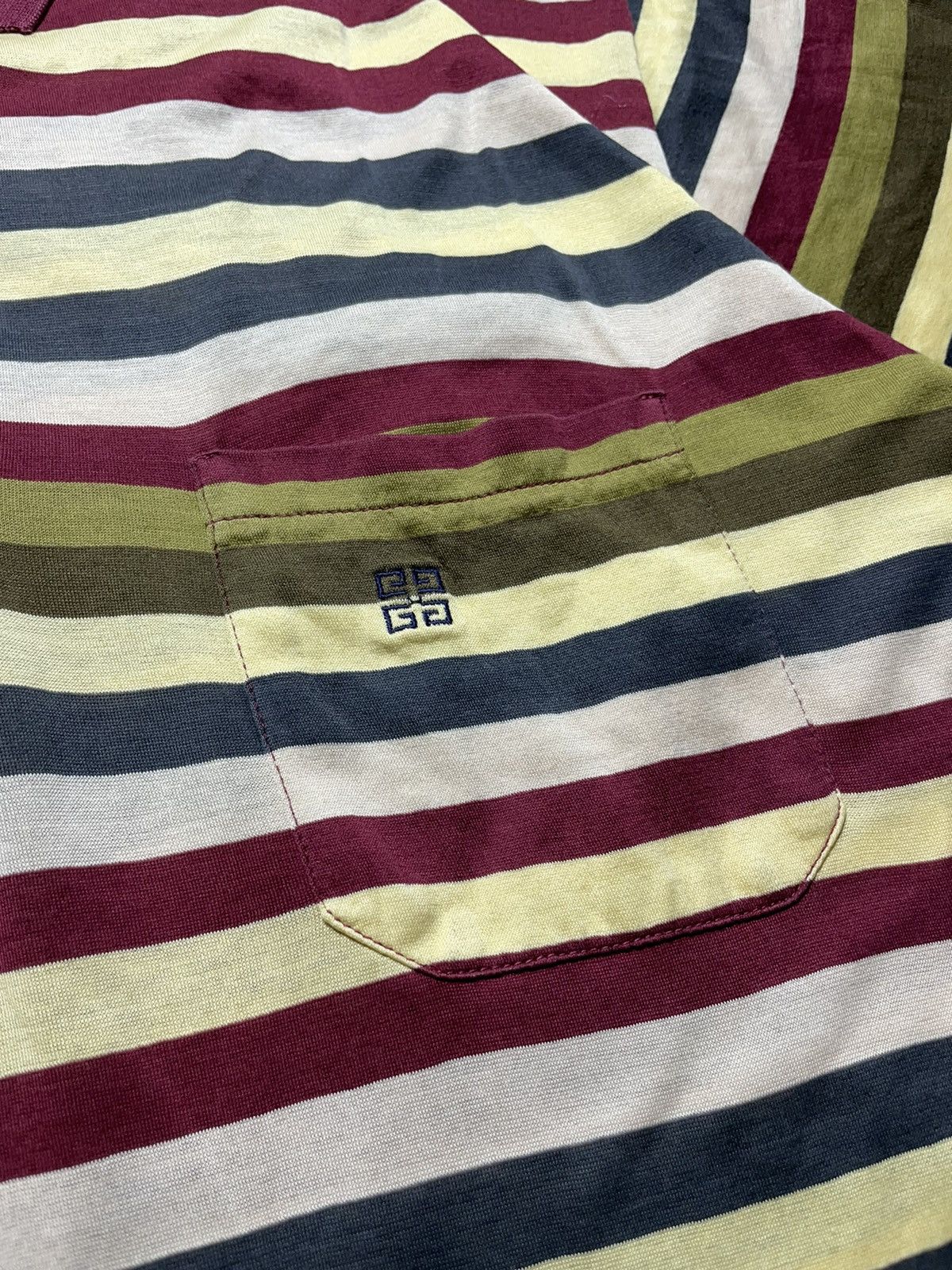 Givenchy Givenchy Gentleman Vintage Stripped Polo Shirt Size US M / EU 48-50 / 2 - 3 Thumbnail