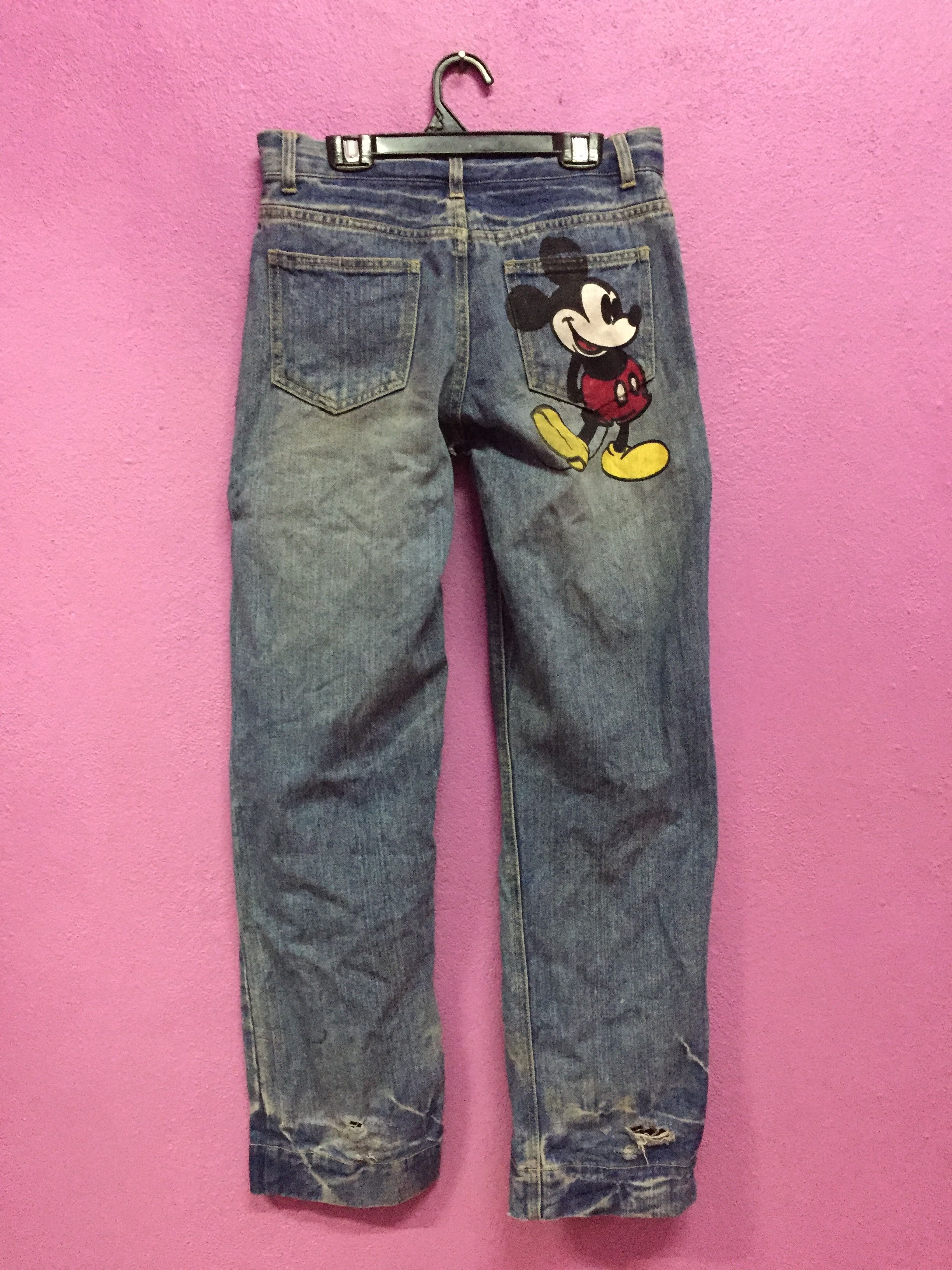 Disney Mickey Mouse Denim Jeans Size M Size US 29 - 1 Thumbnail