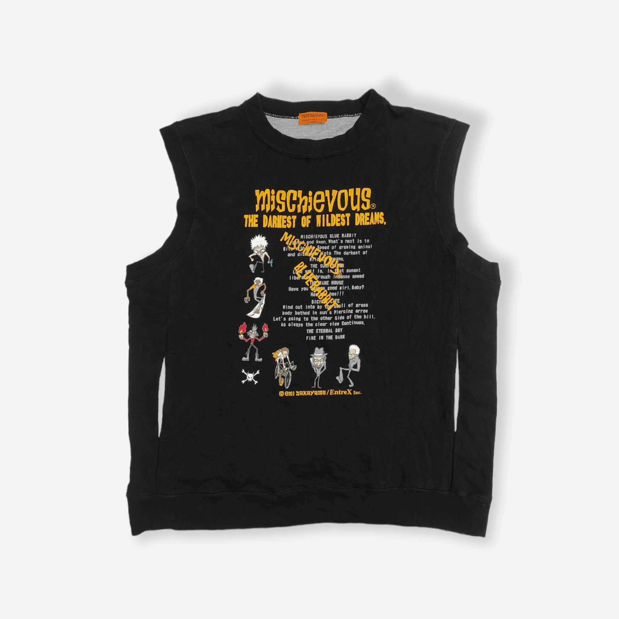 Japanese Brand Mischievous Emi Nakayama sleeveless vest crew neck sweats Size US L / EU 52-54 / 3 - 1 Thumbnail